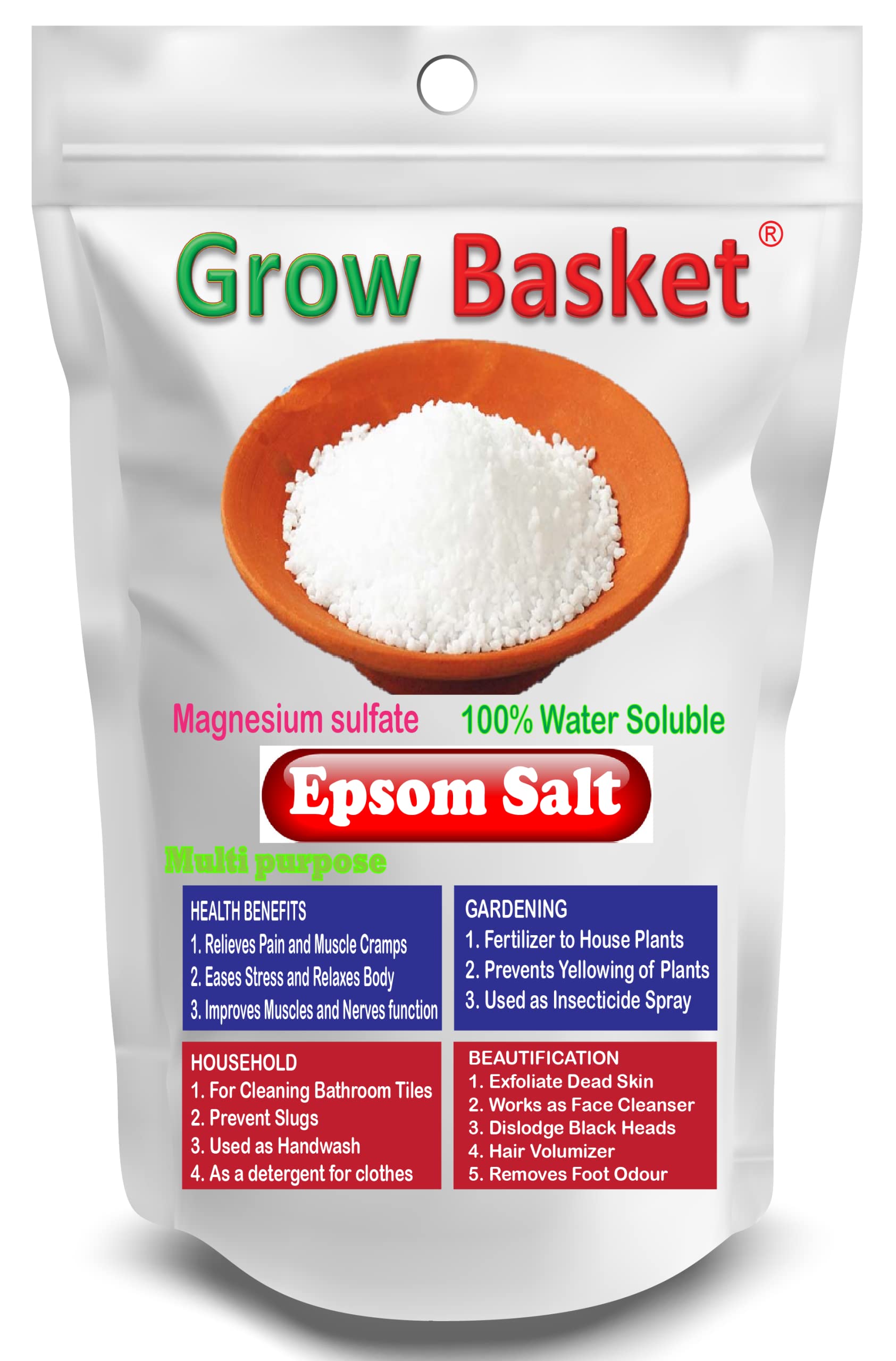 Premium Epsom Salt for Relaxation & Pain Relief - 100% Pure Magnesium Sulfate Crystals for Muscle Recovery, Detox Bath & Foot Soak - Soothes Skin & Hair - Unflavored & Water Soluble (450g) - Perfect for Stress Relief, Post-Workout Recovery & Spa Day at Home