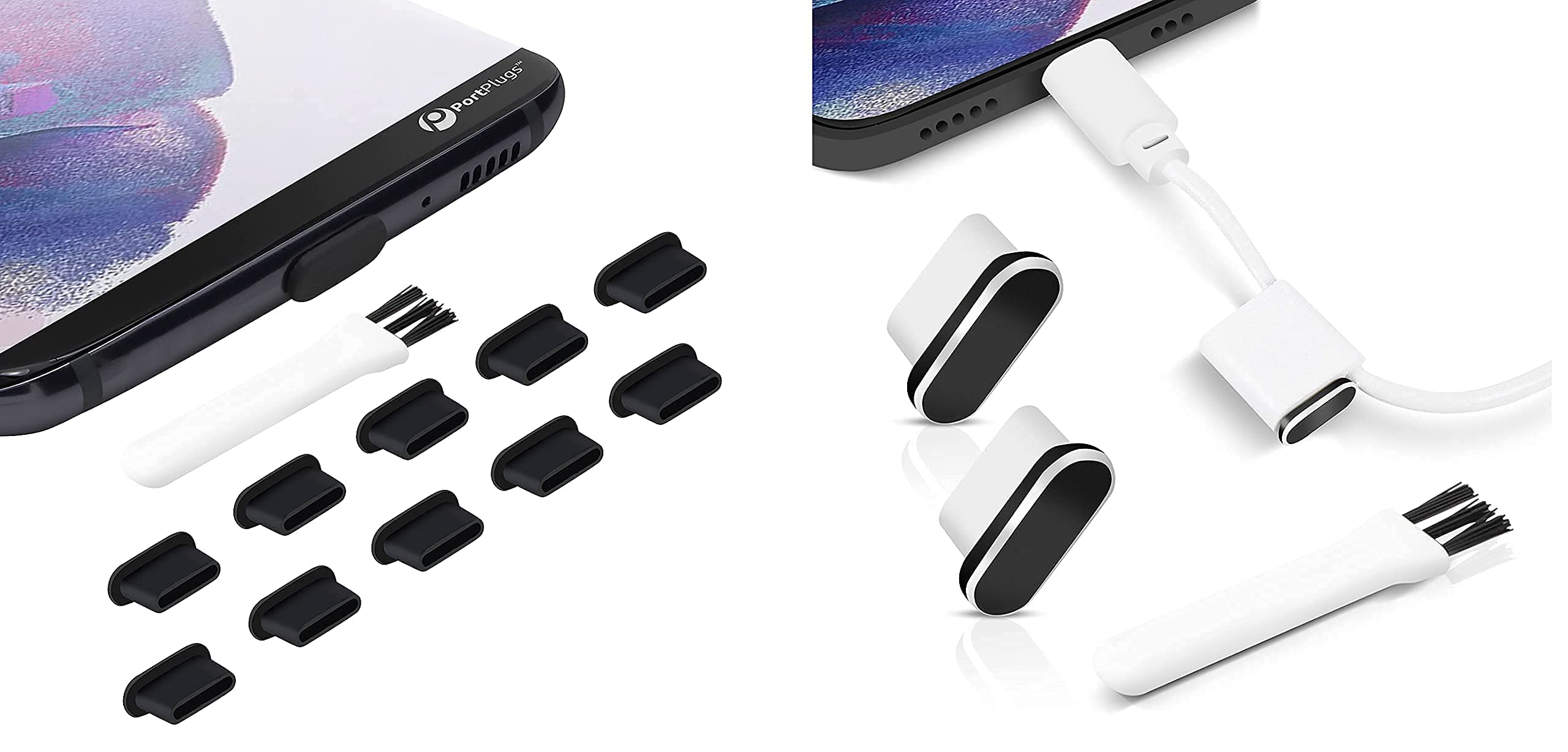 Premium USB C Dust Plugs (2 Pack) & USB C Port Protectors (10 Pack) - Waterproof & Anti-Dust Charging Port Covers for Phones, Laptops, Tablets - Perfect for Travel, Gym & Everyday Use