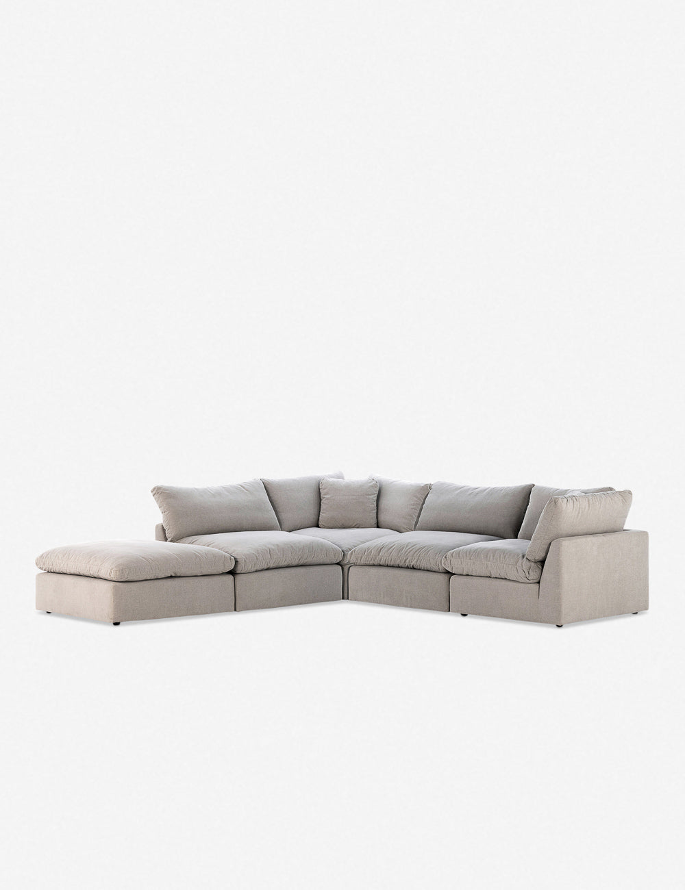 Bernard Sectional Sofa - Modern L-Shaped Couch with Reversible Chaise for Living Room, Family Room, and Home Theater - Comfortable Fabric Upholstery