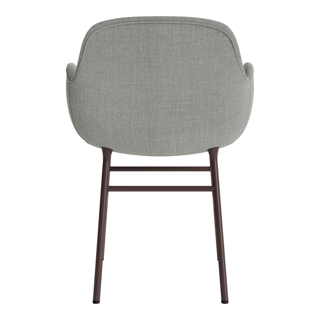 Modern Form Armchair with Sturdy Metal Legs & Soft Upholstery - Perfect for Living Room, Office, or Reading Nook