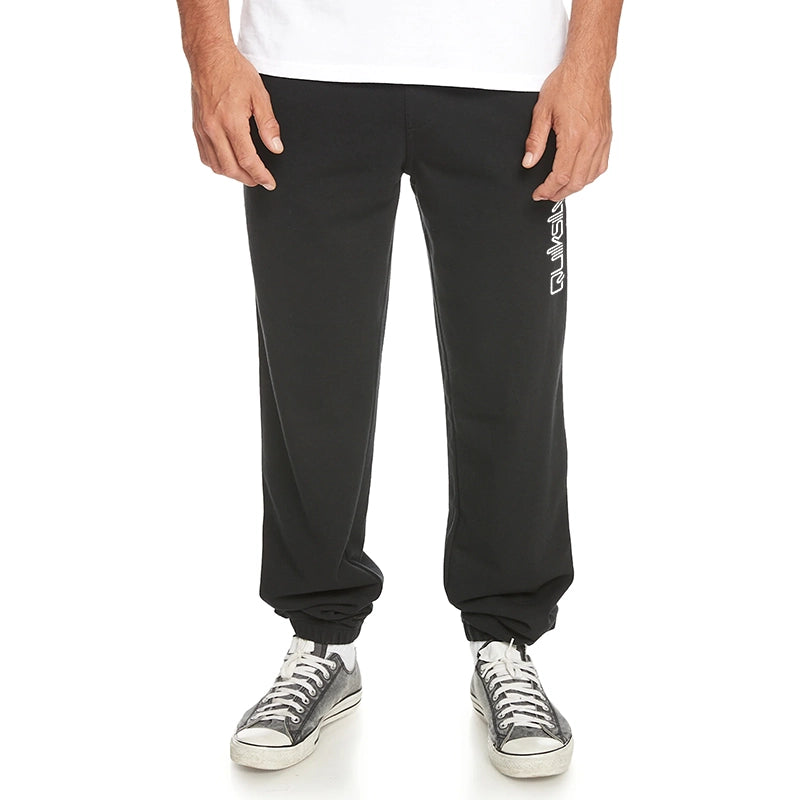 Quiksilver Graphic Black Sweatpants for Men - Comfortable Casual Joggers for Gym, Lounge & Everyday Wear