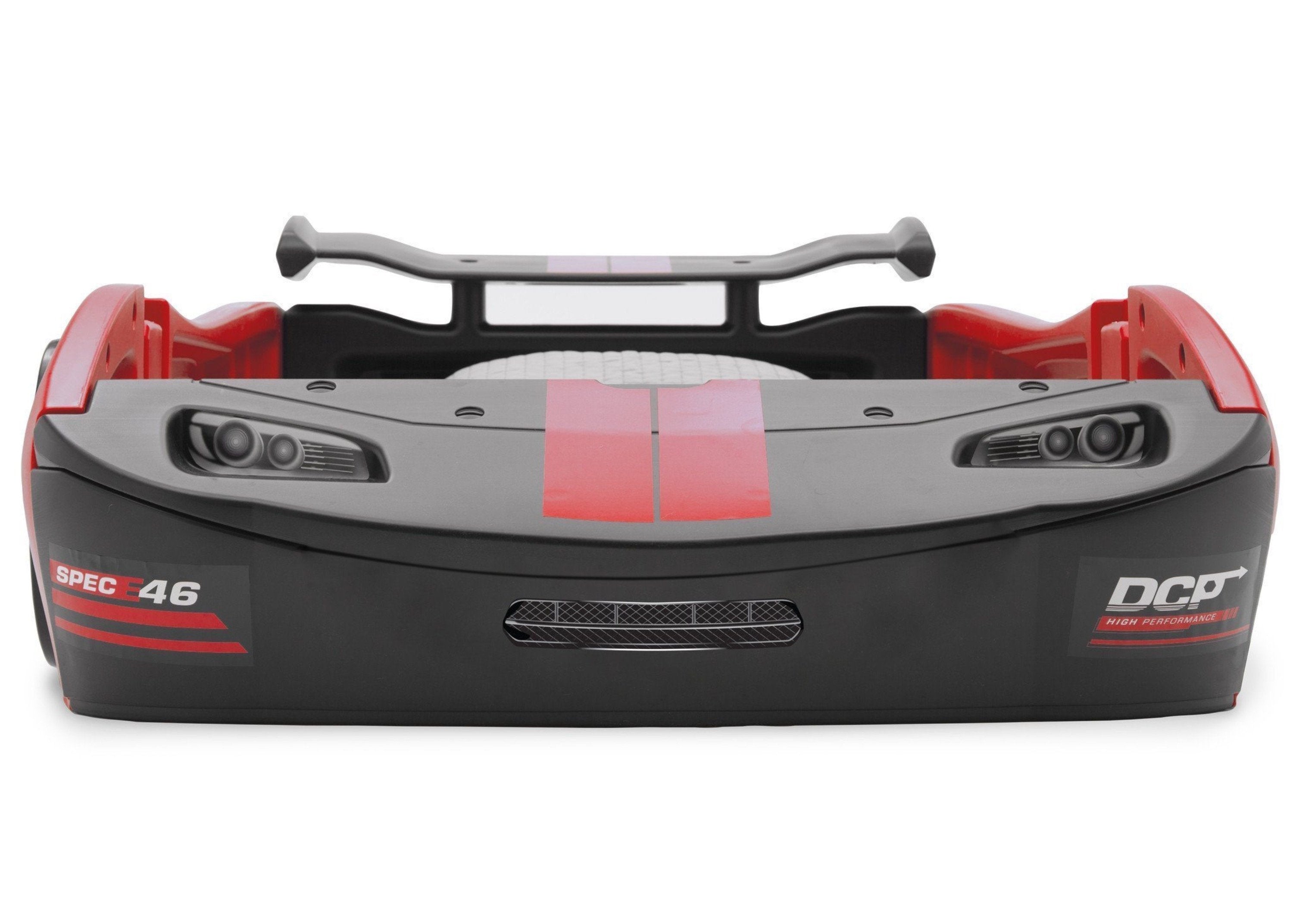 Turbo Race Car Twin Bed for Kids - High-Speed Design Themed Bedroom Furniture for Boys & Girls - Perfect for Racing Enthusiasts' Bedrooms and Playrooms