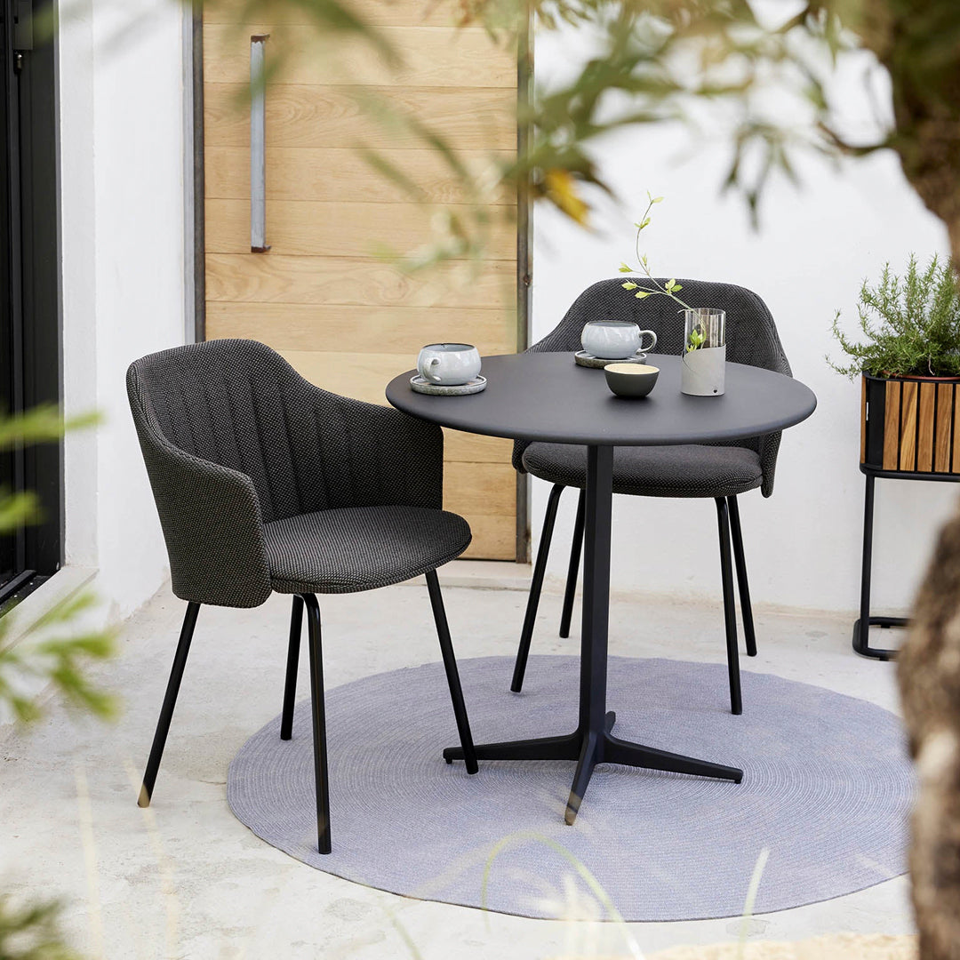 Round Drop Outdoor Cafe Table - Patio Dining & Garden Furniture for Restaurants, Coffee Shops & Backyard Decor