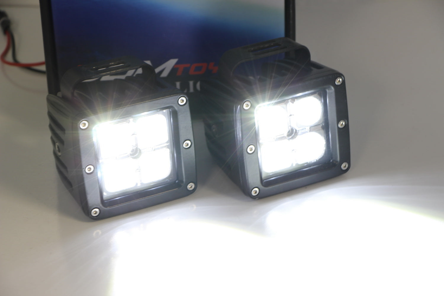 40W CREE LED Pods with Fog Light Bracket & Wiring Kit - Compatible with Ford F250 F350 F450 Excursion - Off-Road, Fog Lights, Truck Lighting Upgrade