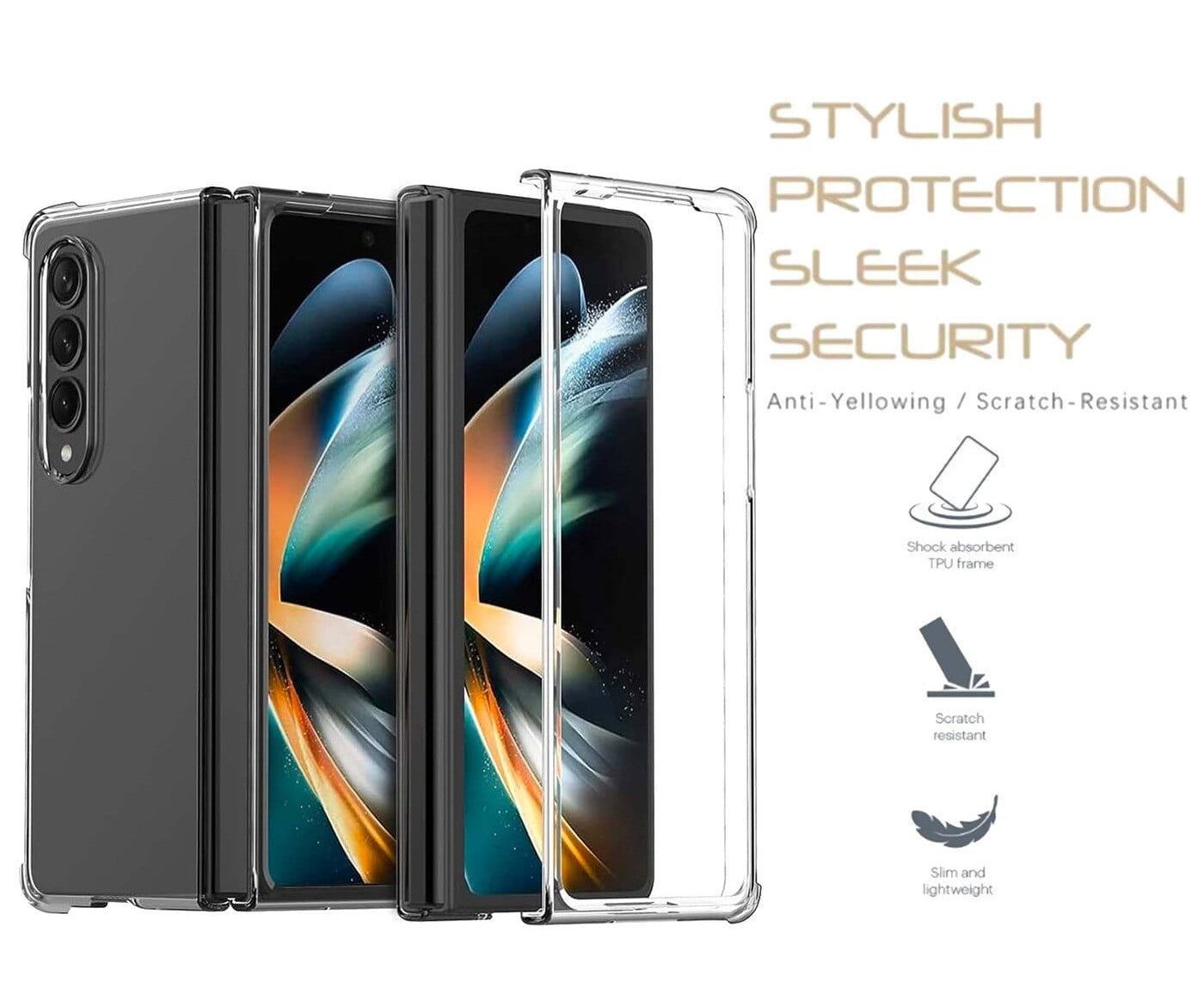 Premium iShield Crystal Palace Clear Case for Samsung Galaxy Z Fold 4 - Ultra Slim Protective Cover with Scratch Resistance | Perfect for Work, Travel & Everyday Use