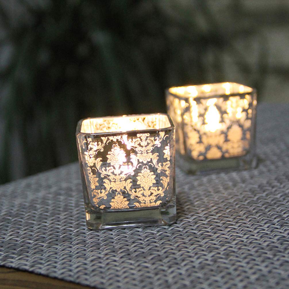 Uonlytech Glass Candle Holders - Elegant Candlesticks & Candle Light Holders for Home Decor, Wedding Centerpieces, and Romantic Dinner Settings