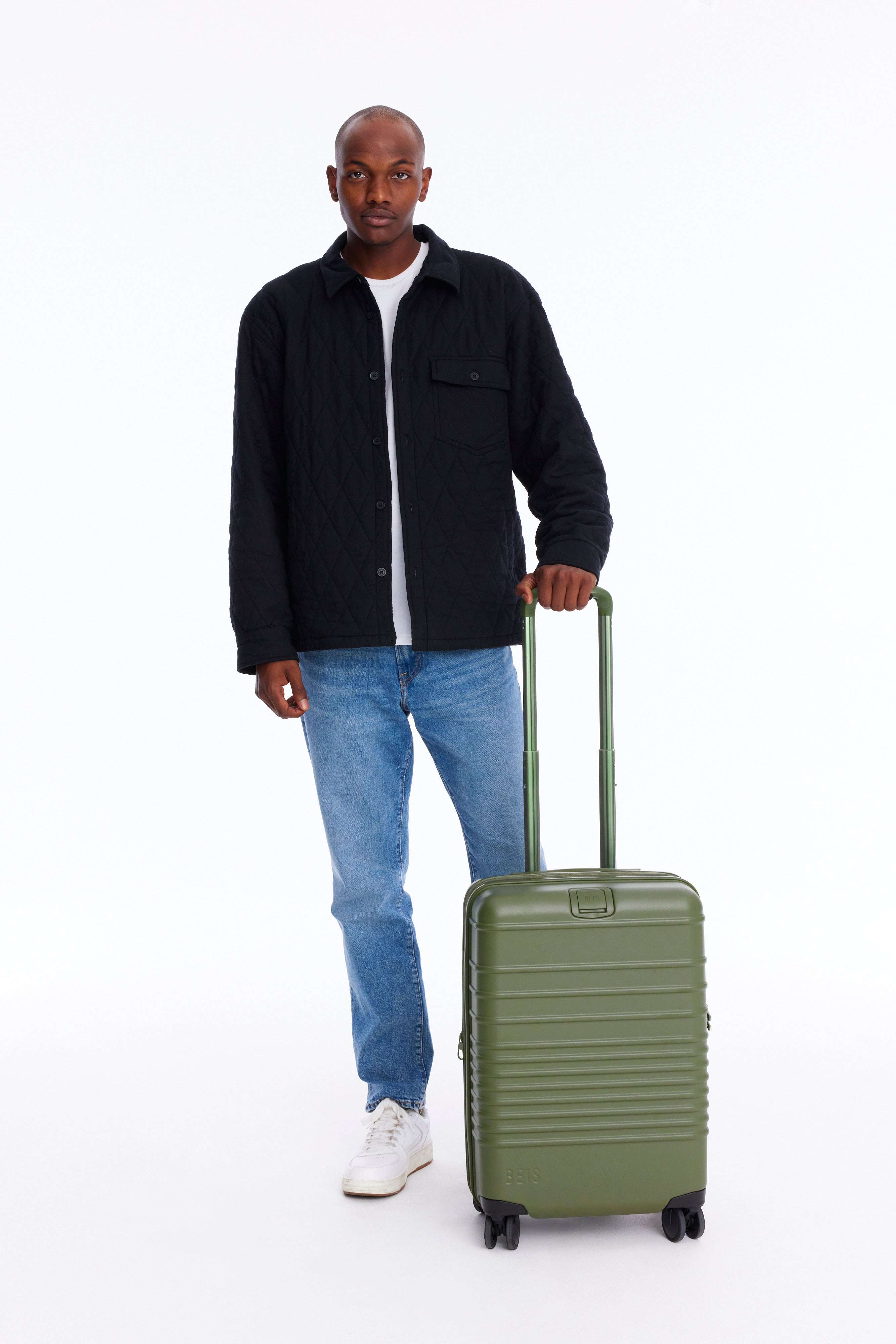 Olive Carry On Roller Luggage - Lightweight & Durable Suitcase for Travel, Business Trips & Weekend Getaways