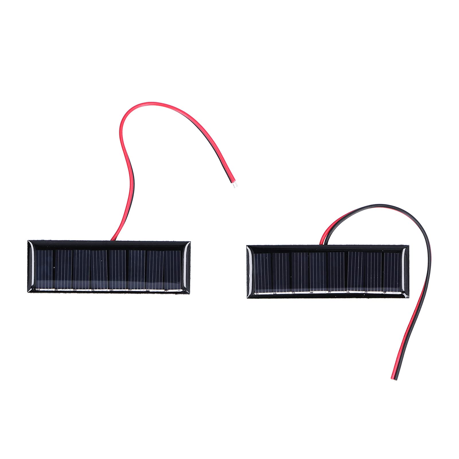 2PCS 4V Portable Flexible Solar Panels - 75x25mm Polysilicon Solar Cells with Electronic Wires for DIY Science Projects, Outdoor Camping & Emergency Power Supply