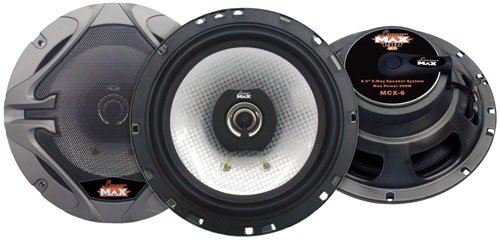 Lanzar MCX6 Max Pro 200 Watts 6.5-Inch 2-Way Car Speakers - High Power Audio for Cars, Trucks & SUVs - Perfect for Upgrading Vehicle Sound System