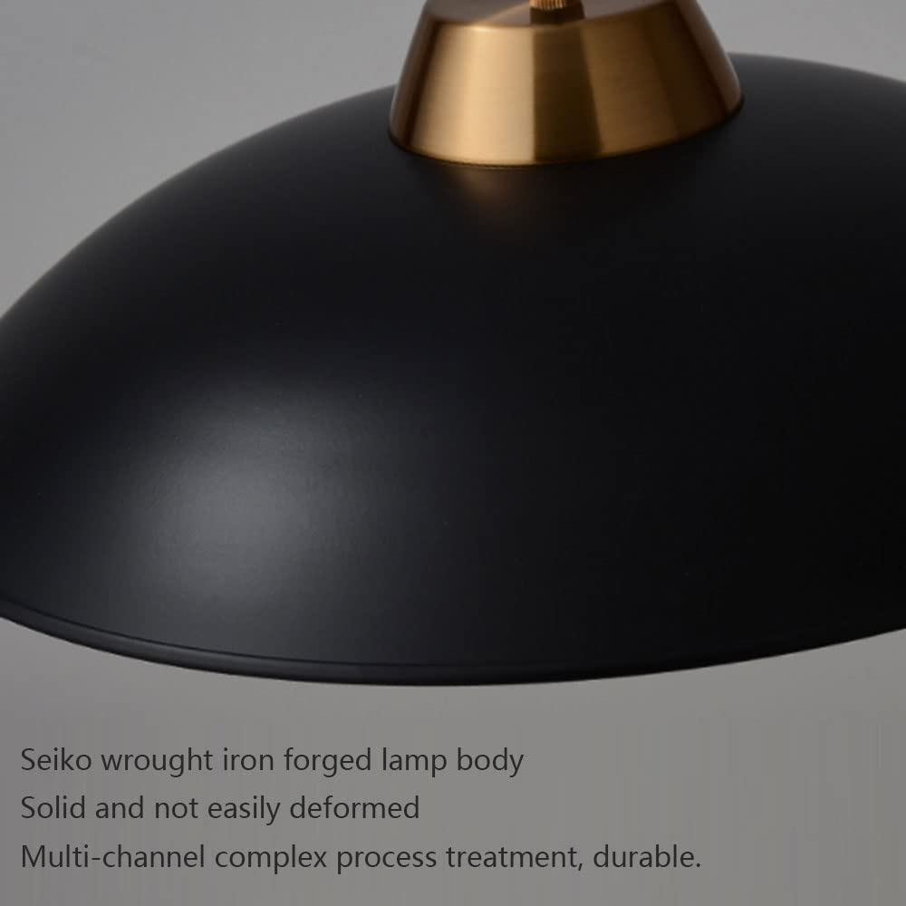 Black Single Head Chandelier Light - Luxury Retro Pendant Lamp for Modern Farmhouse & Outdoor Decor - E27 Hanging Lighting Fixture - Perfect for Living Room, Dining Room & Patio Lighting