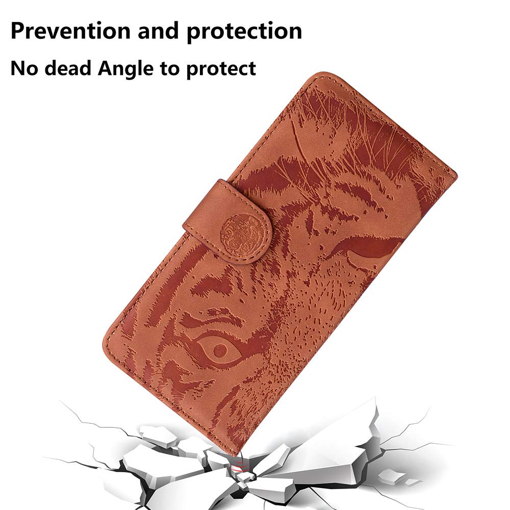 Premium IVY Tiger Pattern Wallet Case for iPhone Xs Max - Purple PU Leather Phone Cover with Card Slots | Perfect for Everyday Use, Travel & Shopping