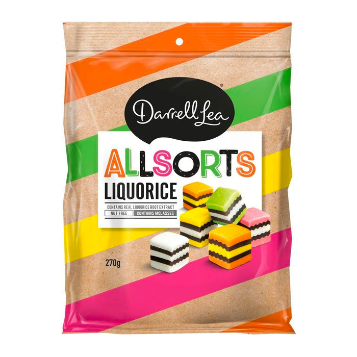 Darrell Lea Liquorice Allsorts - Classic Australian Soft Candy Mix - Perfect for Gifts, Parties & Movie Nights