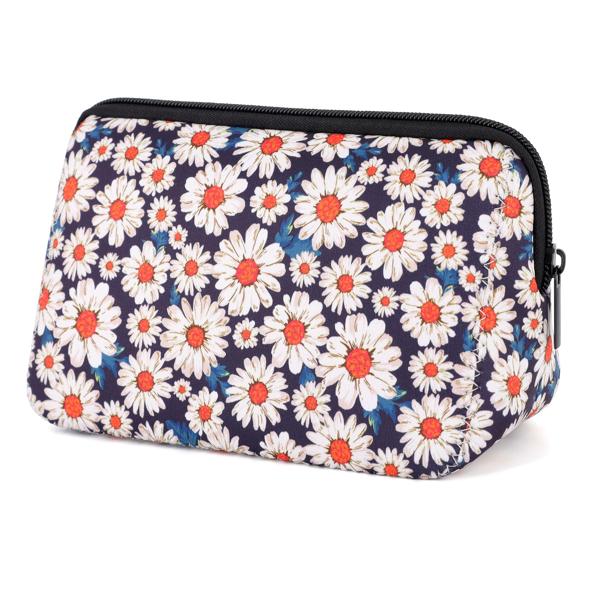 Waterproof Neoprene Cosmetic Bag with Zipper - Travel Toiletry & Makeup Organizer Pouch for Women & Girls - Perfect for Gym, Vacation & Daily Essentials Storage