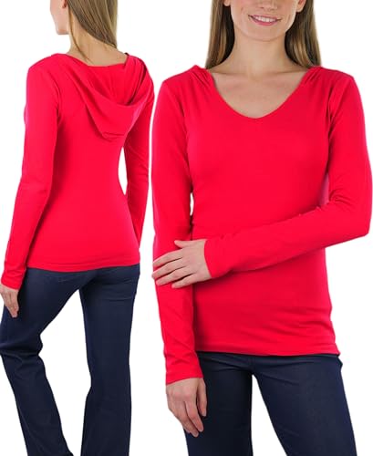 Long Sleeve Hoodie - Red (Adult)