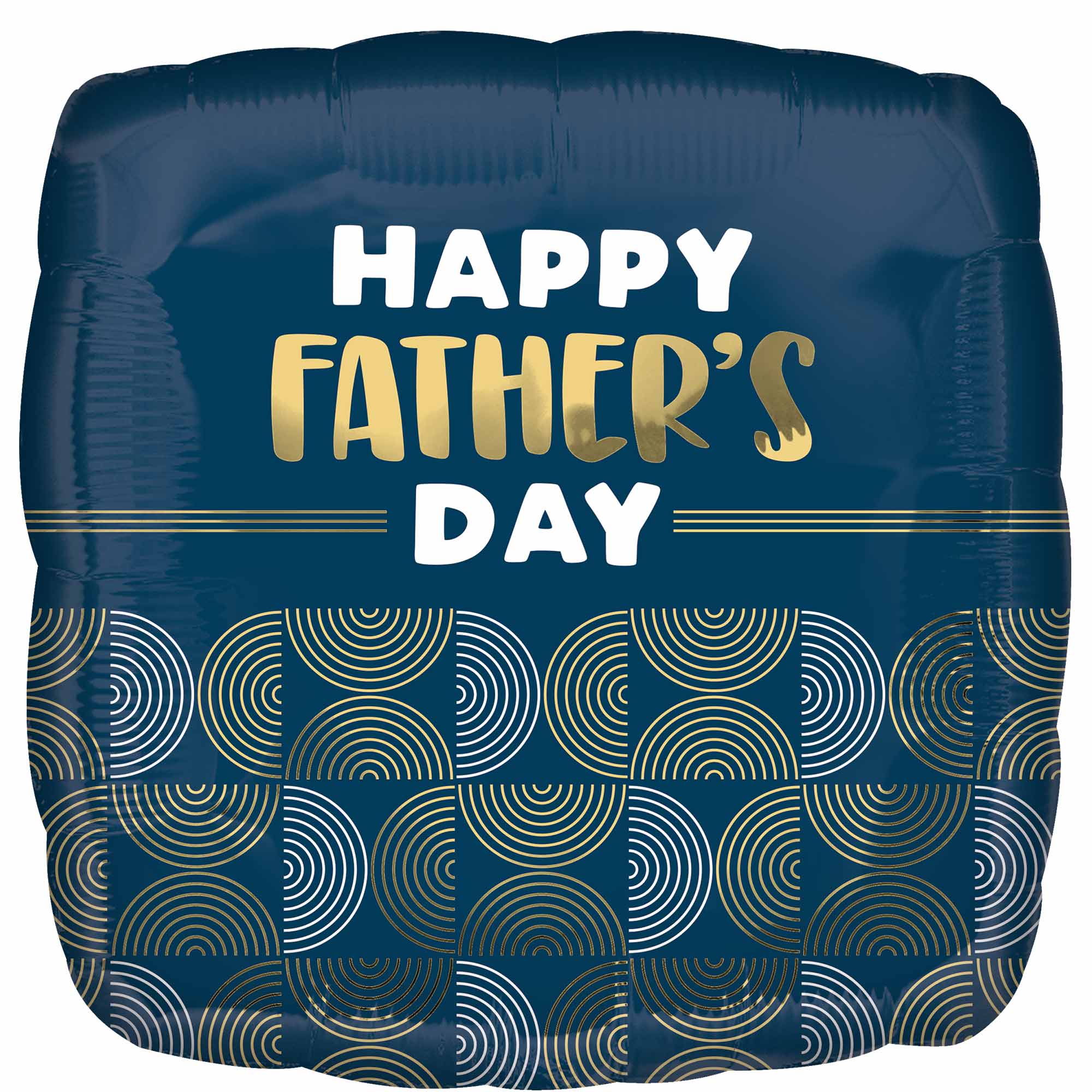 45cm Standard HX Happy Father's Day Ribbed Lines Balloon - Perfect for Birthday Parties, Graduation Celebrations & Holiday Decorations