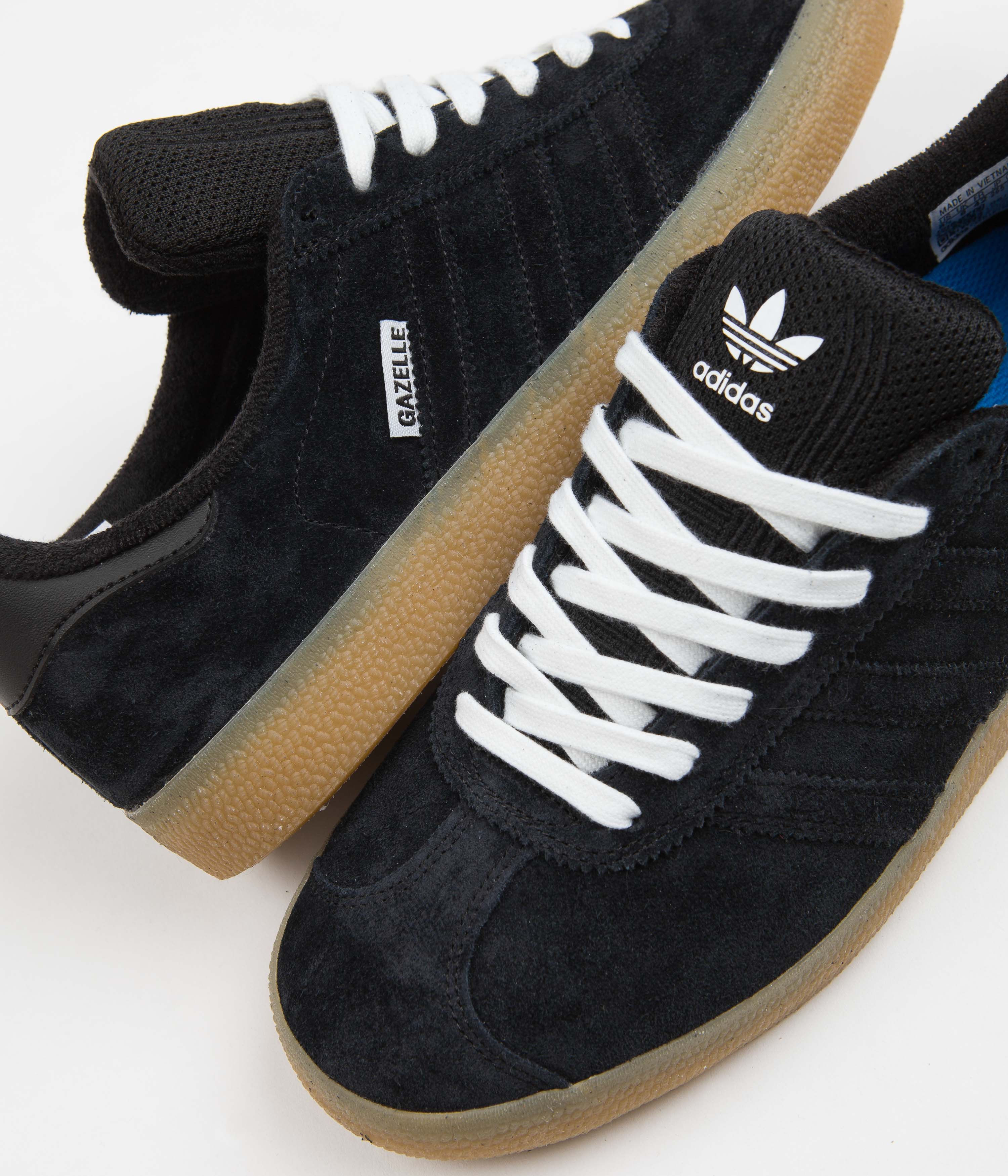 Adidas Gazelle ADV Sneakers - Core Black / FTWR White / Bluebird - Men's Casual Running Shoes for Gym, Workout & Streetwear Fashion