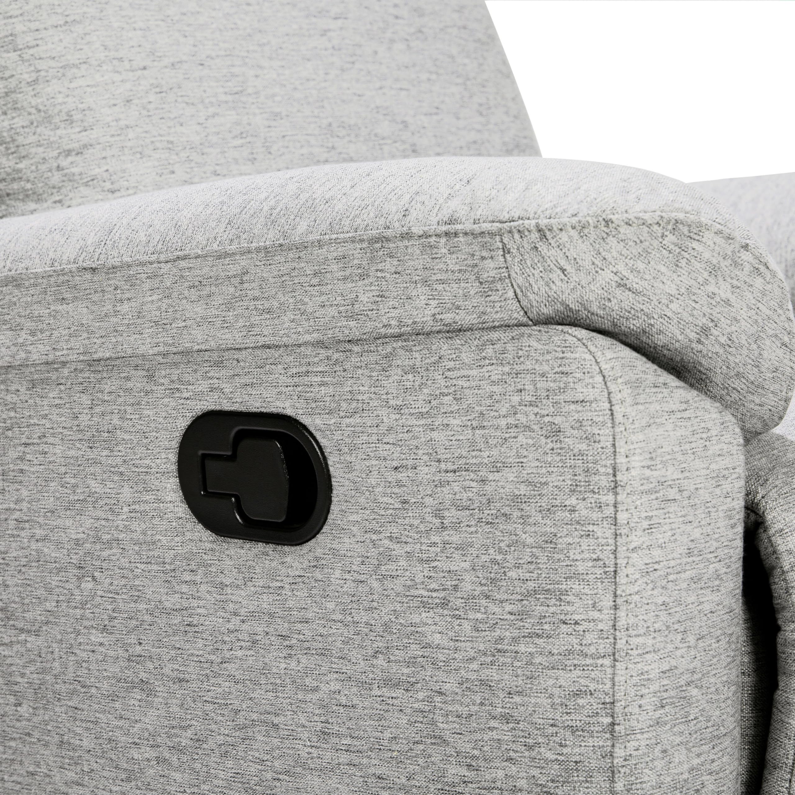 DaVinci Suzy Glider Recliner Nursery Chair - 360° Swivel Rocking Recliner with GREENGUARD Gold, FSC & Certi-PUR US Certification - Comfortable Glider Rocker for Nursery, Living Room & Bedroom (Frost Grey) - Perfect for Breastfeeding, Reading & Relaxing