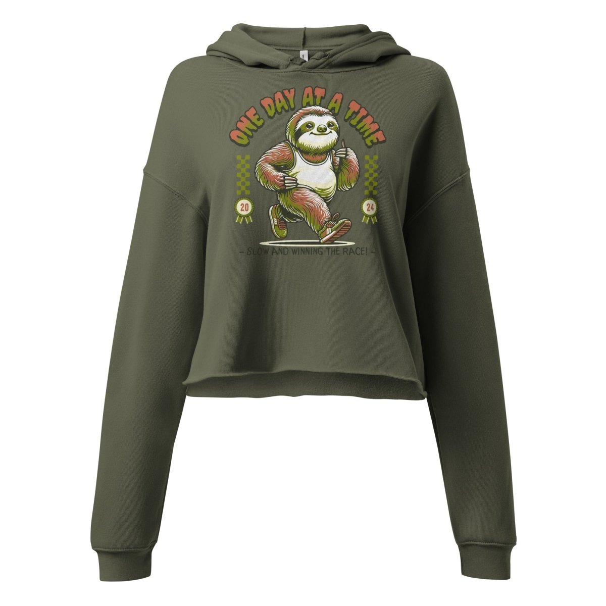 Slow and Winning Women's Crop Hoodie - Stylish & Comfortable Pullover for Casual Wear, Gym, or Outdoor Activities