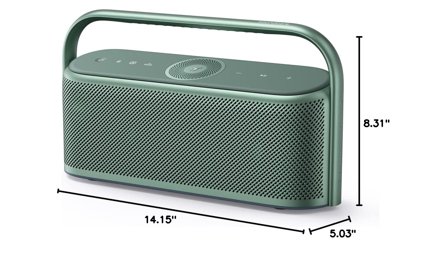 Soundcore Motion X600 by Anker - 50W Hi-Res Spatial Audio Bluetooth Speaker | IPX7 Waterproof Wireless Speaker with Pro EQ & AUX-in | Perfect for Home, Office, Backyard, Bathroom & Outdoor Adventures (Green)