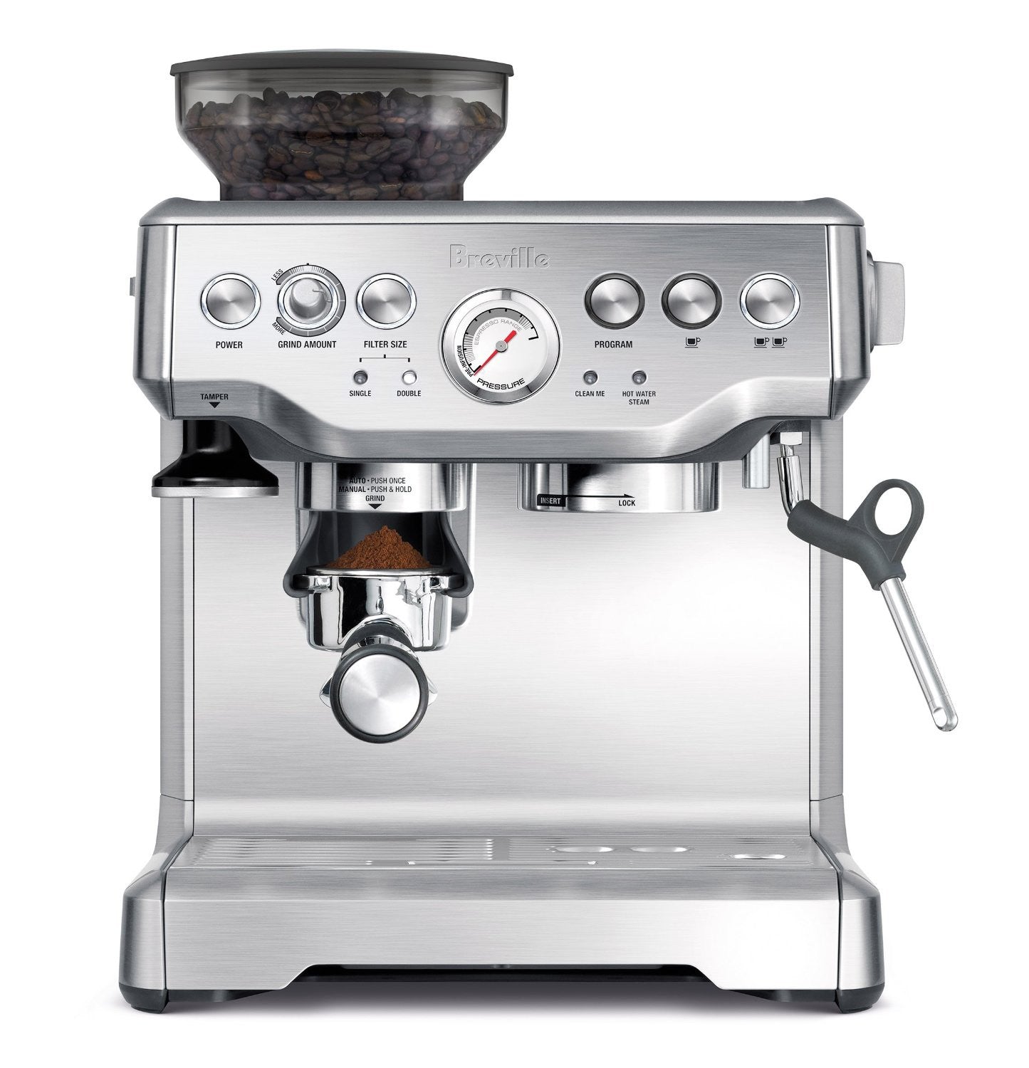 Breville the Barista Express Espresso Machine - 15 Bar Pressure, Built-in Grinder, Stainless Steel | Perfect for Home Baristas & Coffee Lovers | Fast Free Shipping | Great for Morning Brews, Entertaining Guests & Coffee Shops