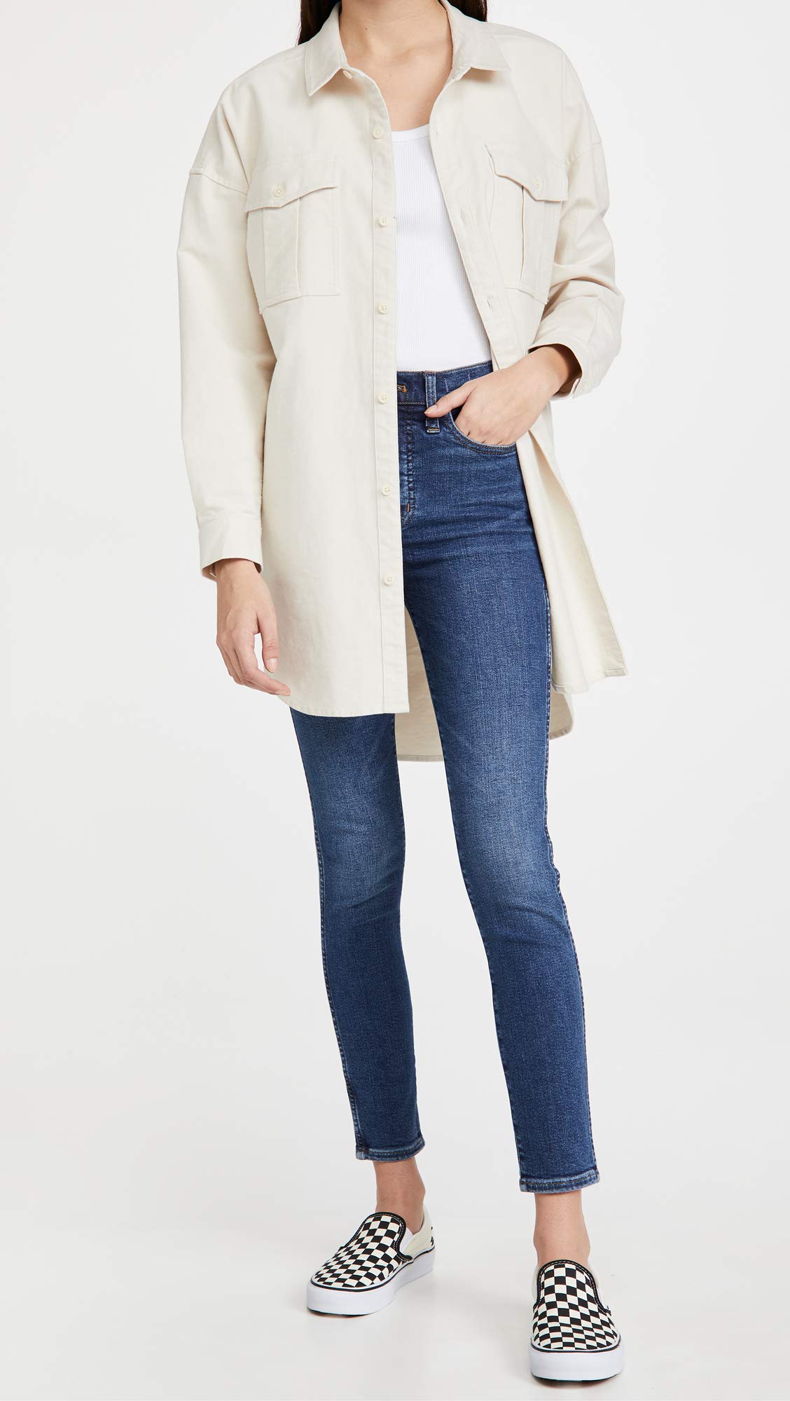 Madewell Women's 10'' High-Rise Skinny Jeans in Wendover Wash - Tencel™ Denim Stretch Jeans for Everyday Comfort | Perfect for Work, Casual Outings & Date Nights