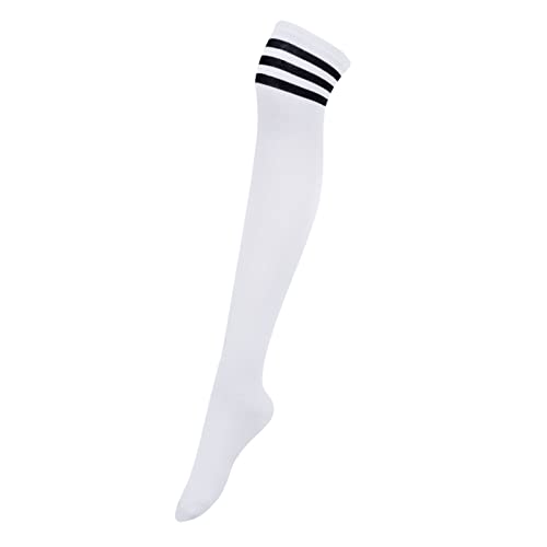 1 Pair - White With Black Stripes