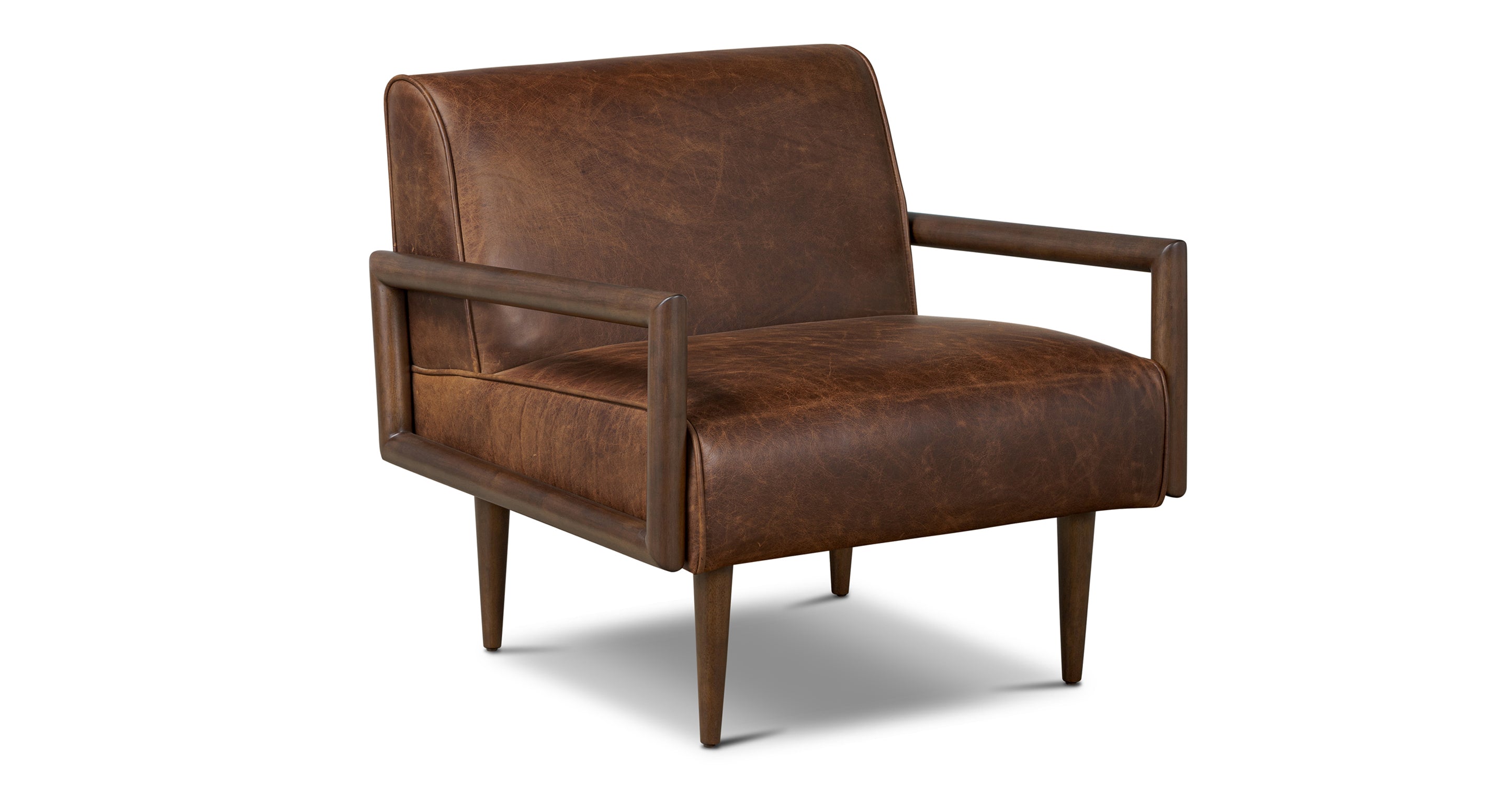 Viborg Modern Lounge Chair - Comfortable Accent Chair for Living Room, Bedroom, Office - Soft Upholstered Fabric with Sturdy Wooden Legs - Perfect for Relaxing, Reading, or Napping