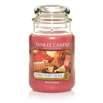 Yankee Candle 22 oz Home Sweet Home Scented Jar Candle - Large White Decorative Candle for Living Room, Bedroom & Home Decor