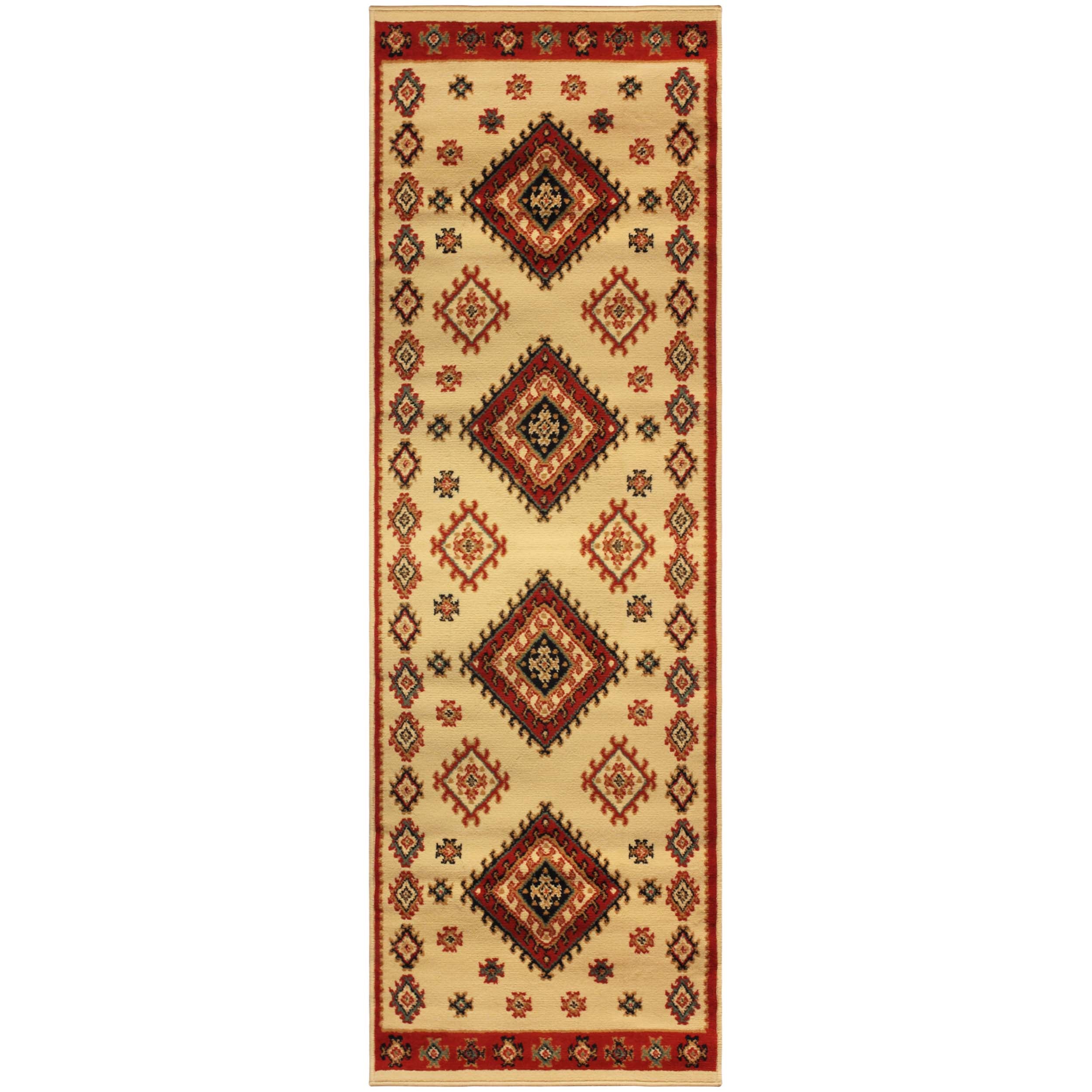 Southwestern Medallion Ultra Soft Indoor Area Rug or Runner - Non-Slip Bohemian Style Carpet for Living Room, Bedroom, Hallway - Perfect for Home Decor & Cozy Spaces