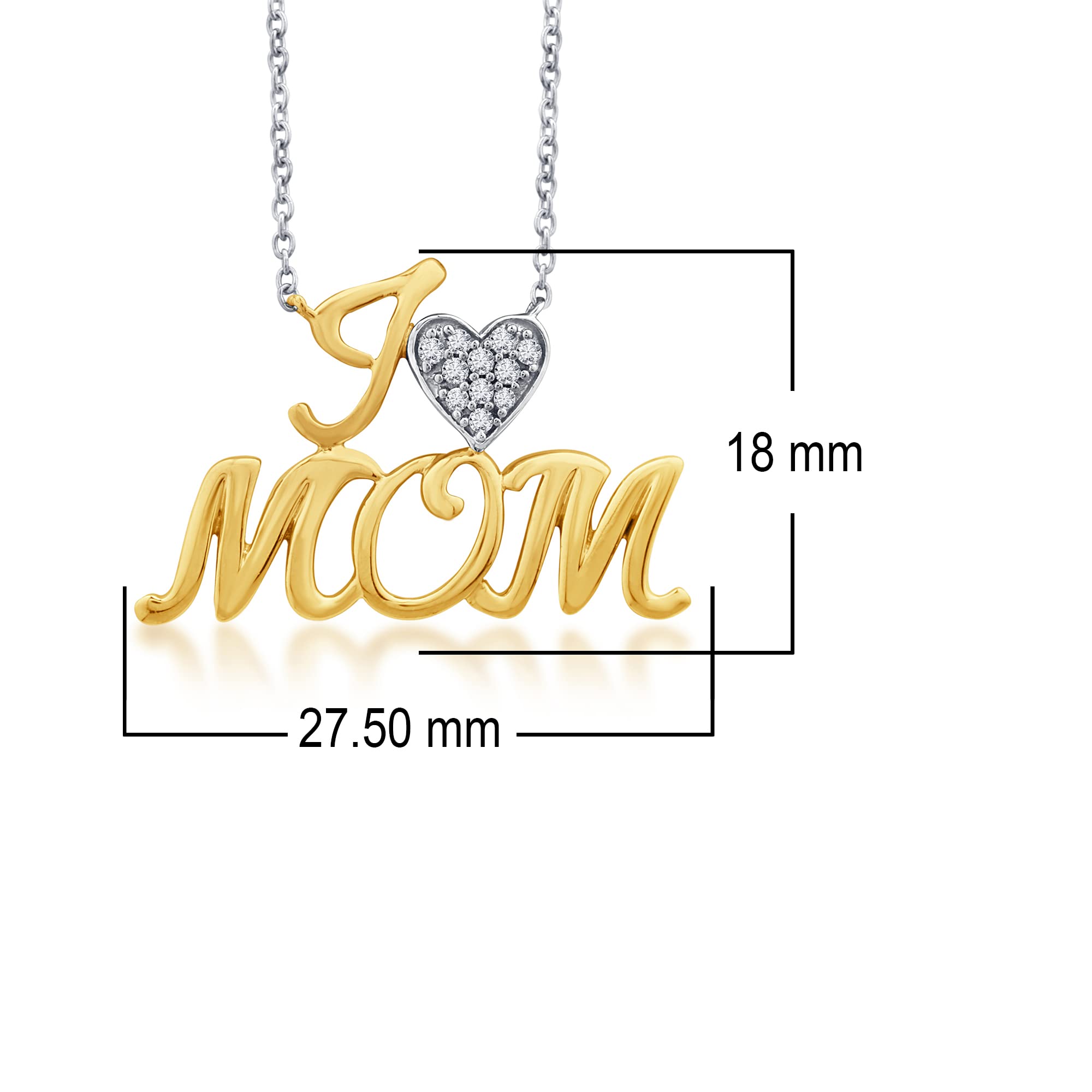 Exquisite Lab Grown Diamond Pendant Necklace in 925 Sterling Silver - Perfect Mother's Day Gift for Mom, Wife, or Grandma | Elegant Jewelry for Special Occasions, Anniversaries & Birthday Celebrations