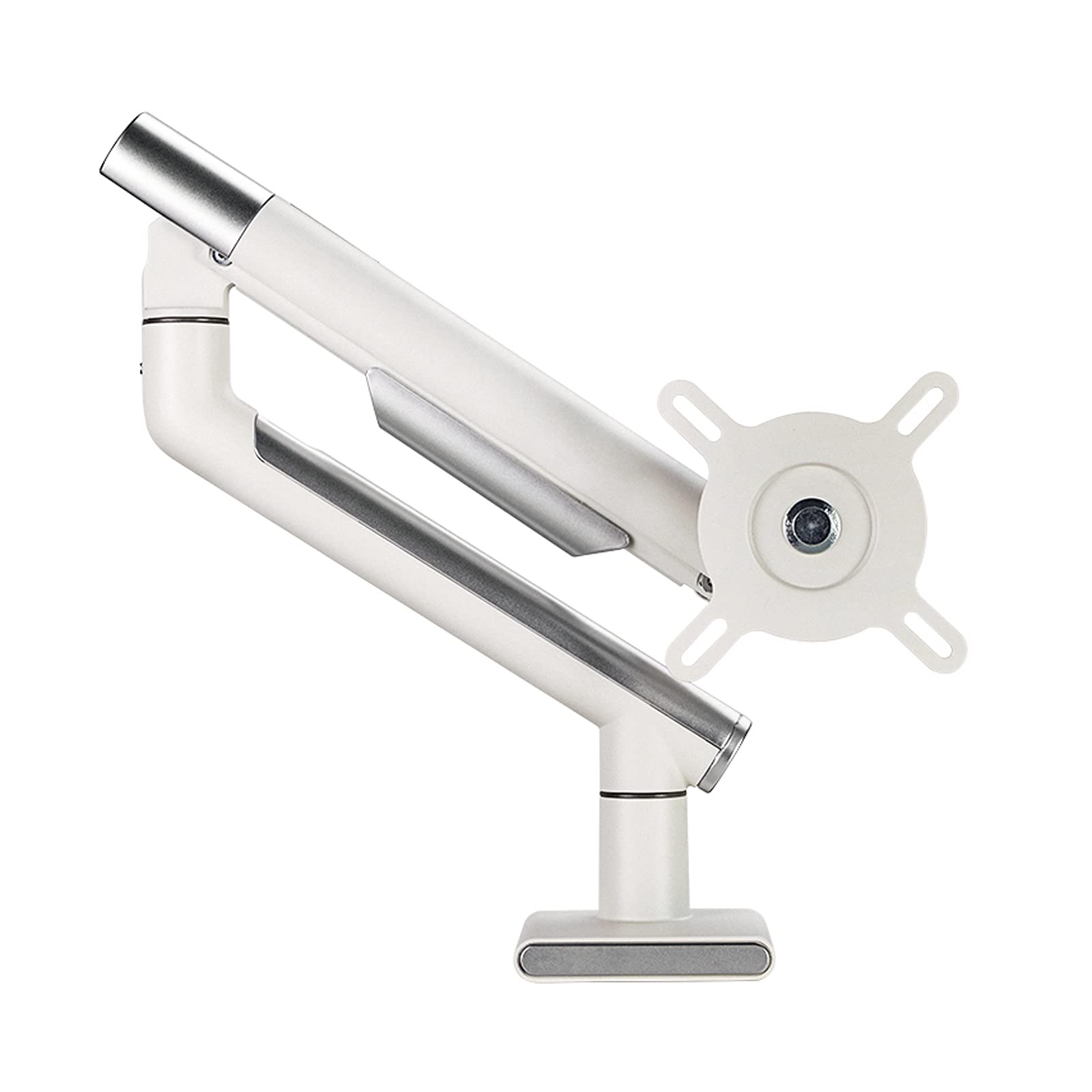 Adjustable White Single Monitor Arm Stand - Ergonomic Desk Mount for 17 to 32 Inch Screens (2-9 kg Capacity) - Perfect for Home Office, Gaming & Workspace Setup