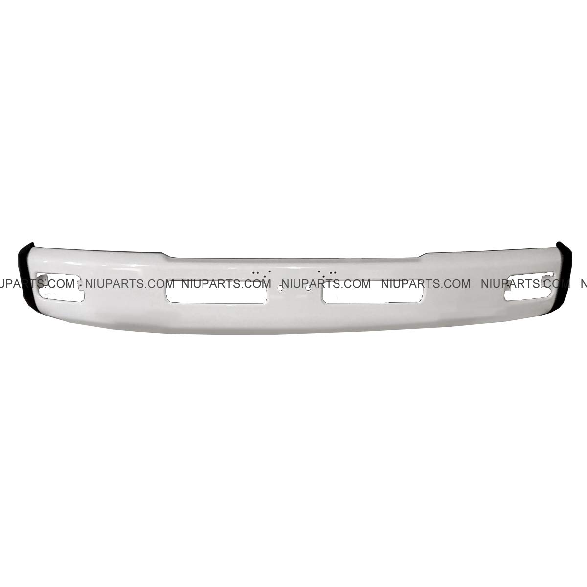 Nissan UD 1800/2000/2300 Bumper Set (2000-2004) - White Metal Front Bumper & Black Plastic Side Bumpers for Driver & Passenger Side | Heavy-Duty Protection for Truck & Commercial Vehicles | Perfect for Fleet Maintenance, Road Safety & Accident Prevention