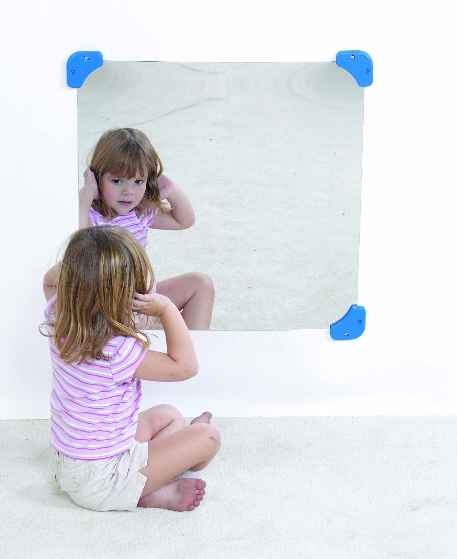 30 Square Flat Mirror - Self-Adhesive Wall Mirror for Home Decor, Bathroom, Bedroom, and Vanity - 12x12 Inches, Shatterproof & Lightweight
