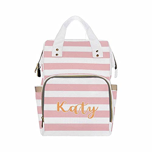 Custom Personalized Pink Zebra Diaper Backpack - Stylish Baby Bag for Nursing, School & Travel | Waterproof Diaper Bag for Moms, Dads & Caregivers | Perfect for Daycare, Outings & Family Trips