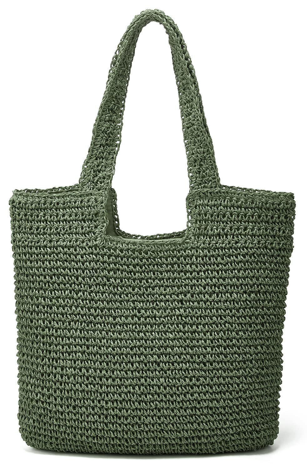 Obosoyo Women's Straw Tote Bag - Handwoven Beach Purse with Shoulder Strap | Summer Fashion Accessory for Beach, Picnic & Shopping