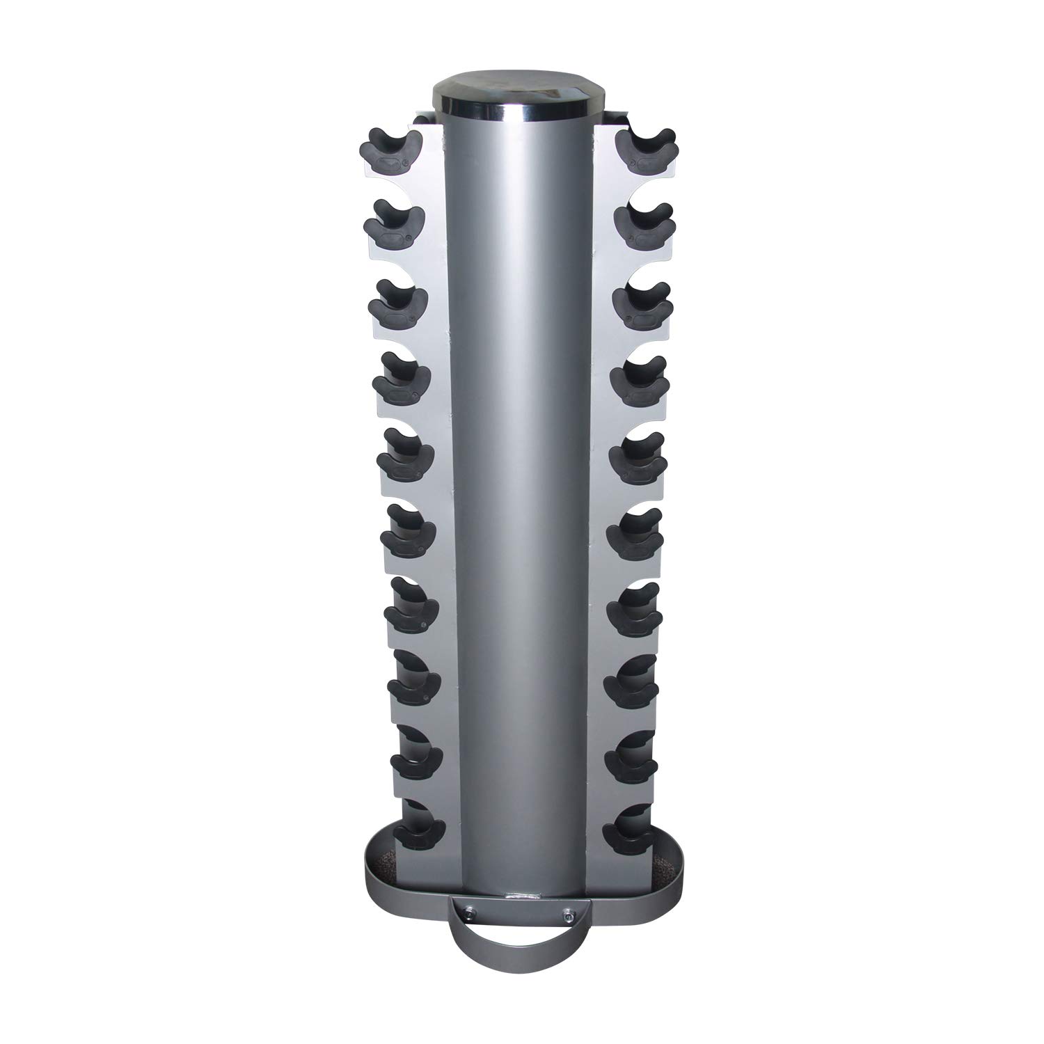 Fitness First 10-Pair Dumbbell Storage Rack - Silver | Heavy Duty Dumbbell Organizer for Home Gym, Garage & Workout Space