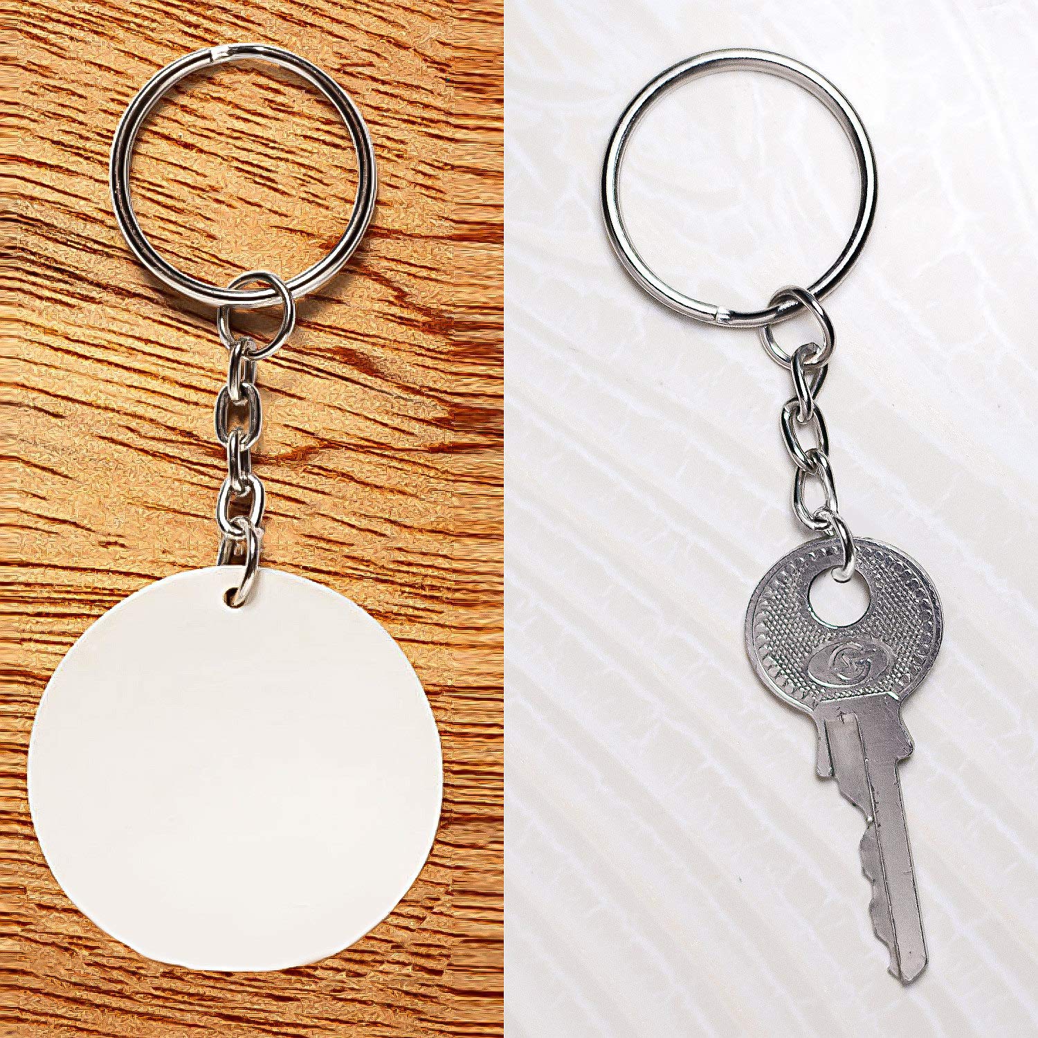 KINJOEK 400 PCS 1 Inch 25mm Key Chain Rings - Nickel Plated Metal Split Keychain Rings with Open Jump Ring - DIY Key Ring Connector Accessories for Keys, Jewelry Making, Craft Projects & Gift Packaging