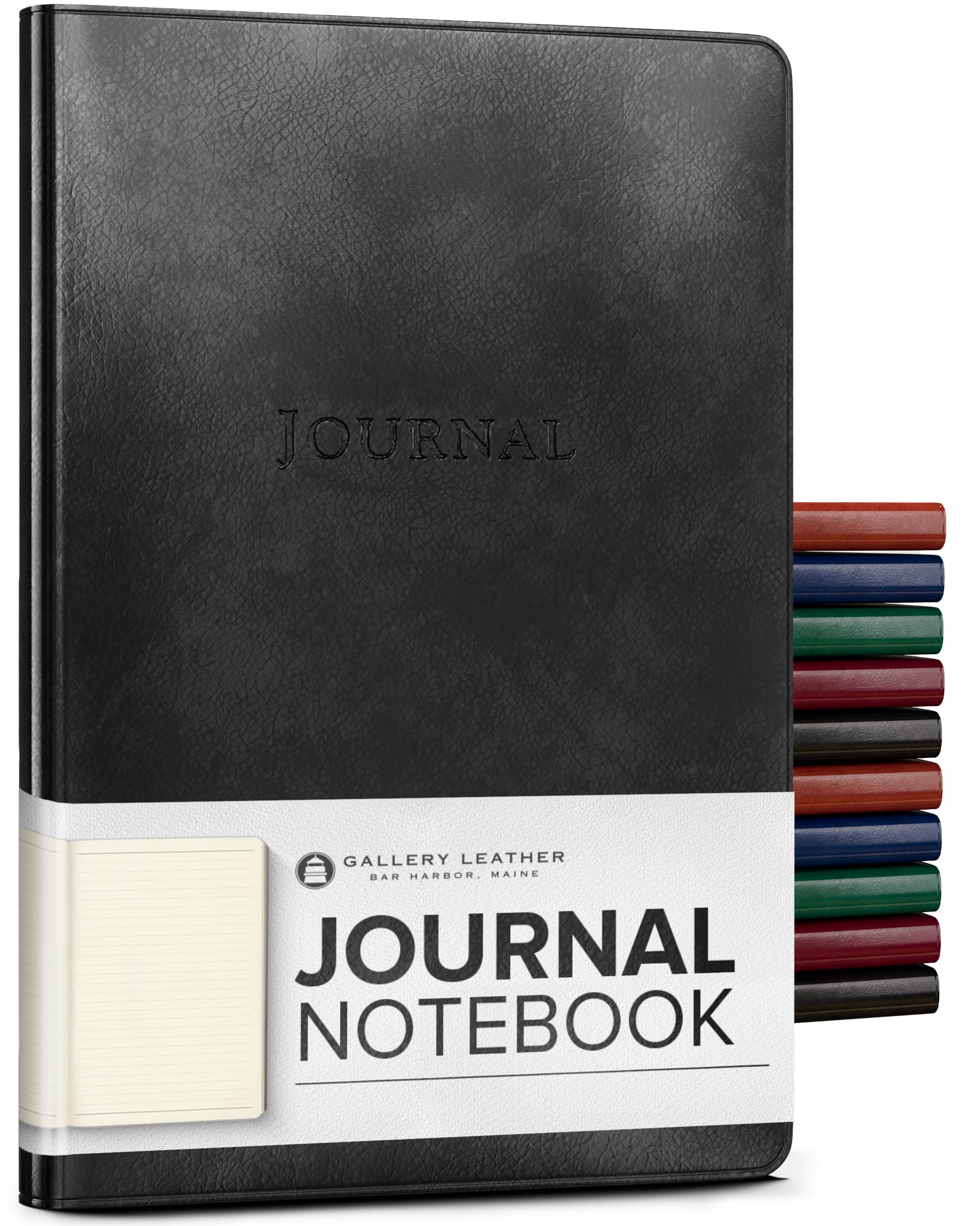 Premium Handcrafted Leather Journal Notebook - 192 Pages Softcover Writing Diary for Men & Women - Acadia Black 8