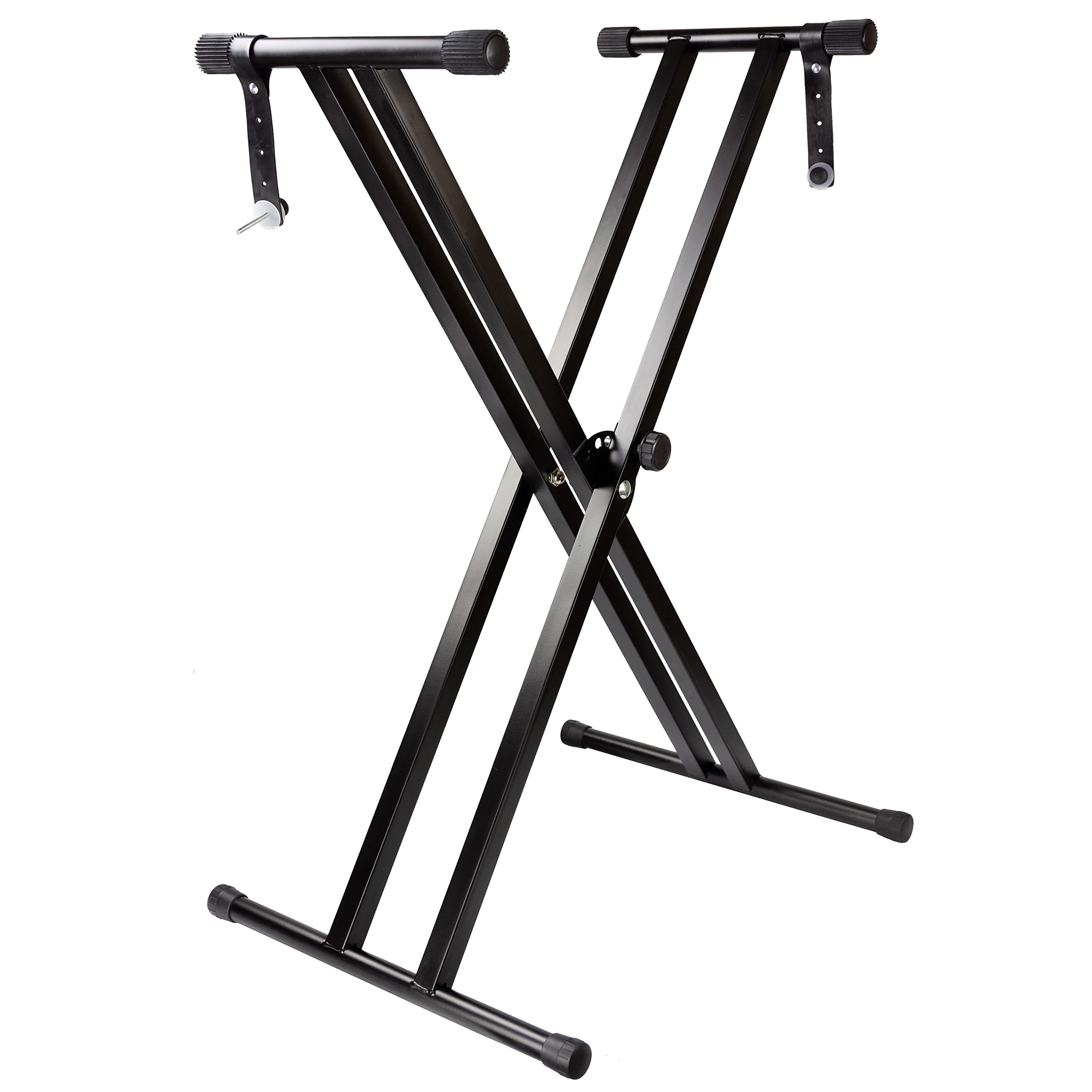 RockJam 61-Key Keyboard Stand with Adjustable Height & Accessories - Perfect for Piano, Synthesizer & Digital Keyboard Players at Home or Studio