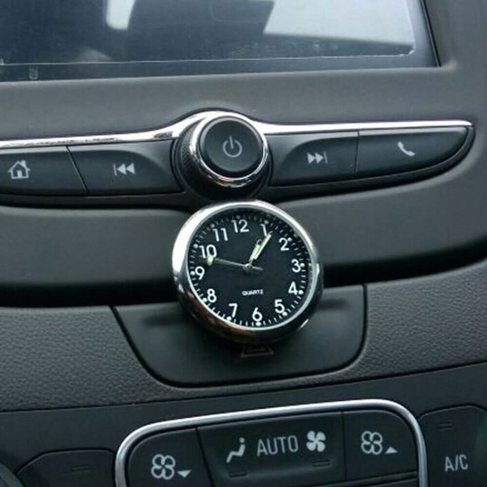 Universal Mini Quartz Analog Car Dashboard Clock - Luminous Stick-On Air Vent Watch for Car Decoration | Perfect for Road Trips, Commuting & Night Driving