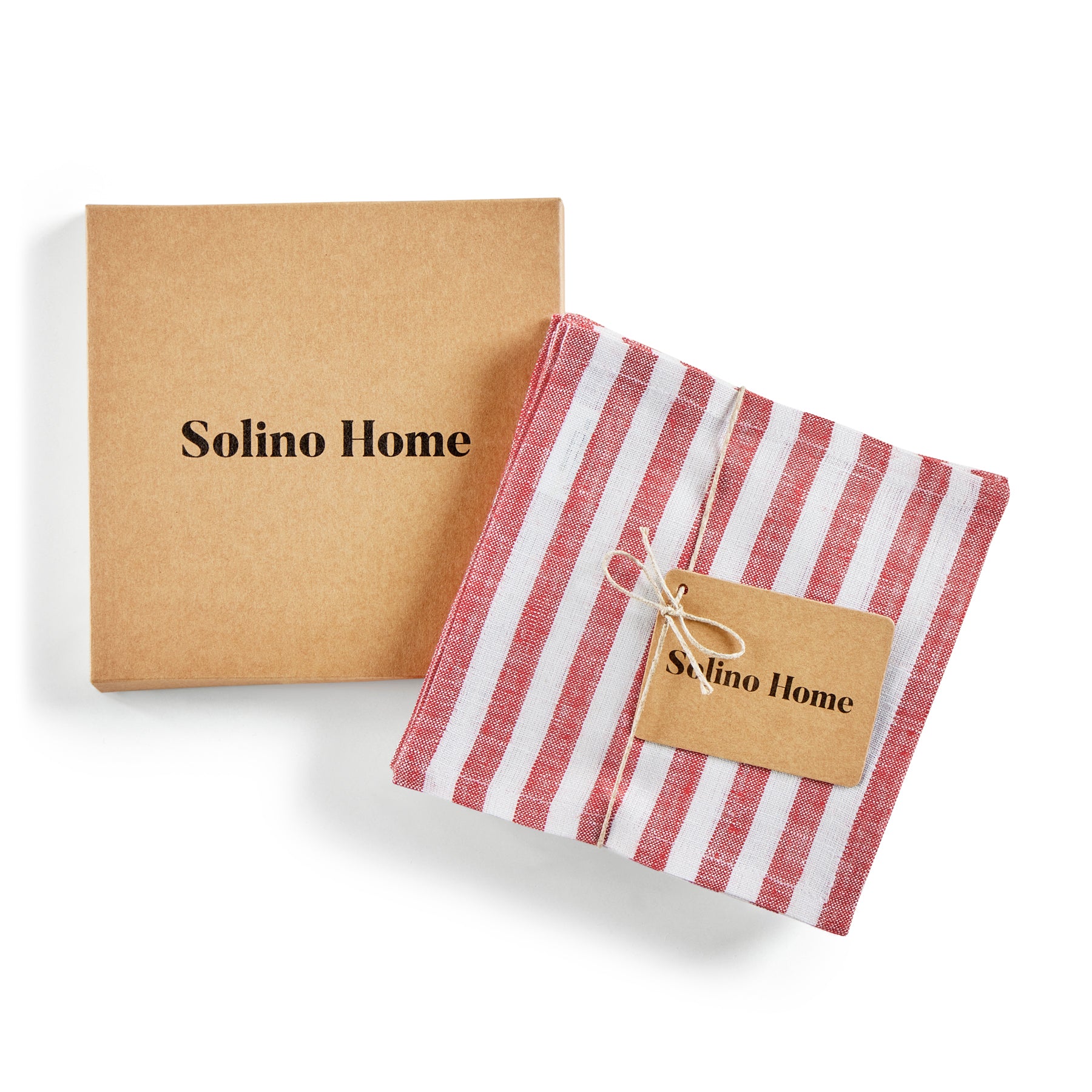 Amalfi Stripe Cocktail Napkins - Set of 12 Premium Paper Napkins for Parties, Weddings & Home Decor - Elegant Drink Coasters for Entertaining Guests