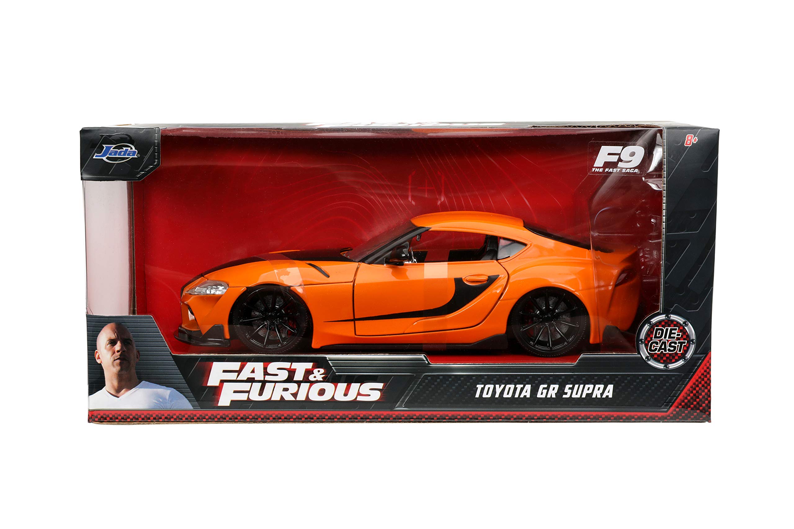 Jada Toys Fast & Furious 1:32 Scale 2020 Toyota Supra Die-Cast Model Car - Collectible Toy for Kids & Adults (Yellow) - Perfect for Movie Fans, Car Enthusiasts & Display Collections