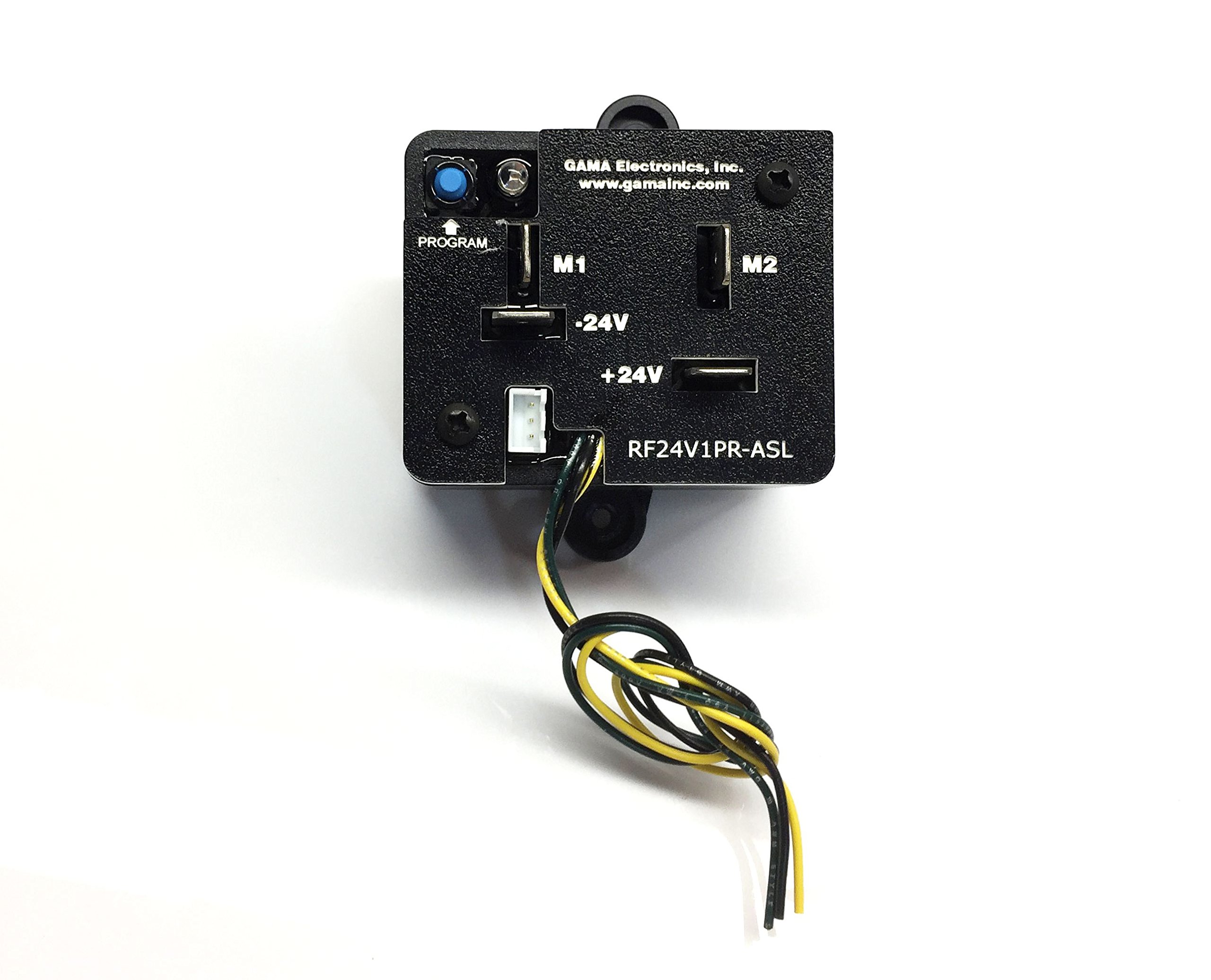 GAMA Electronics 24VDC Long Range RF Remote Control for Motor with Reverse Polarity & Auxiliary Switch - Perfect for Industrial Equipment, Garage Doors, and Gate Automation Systems