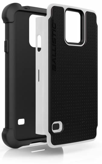 Ballistic Tough Jacket Case for Samsung Galaxy S5 G900 - Shockproof & Durable Protection (Black/White) - Perfect for Outdoor Activities, Work & Travel