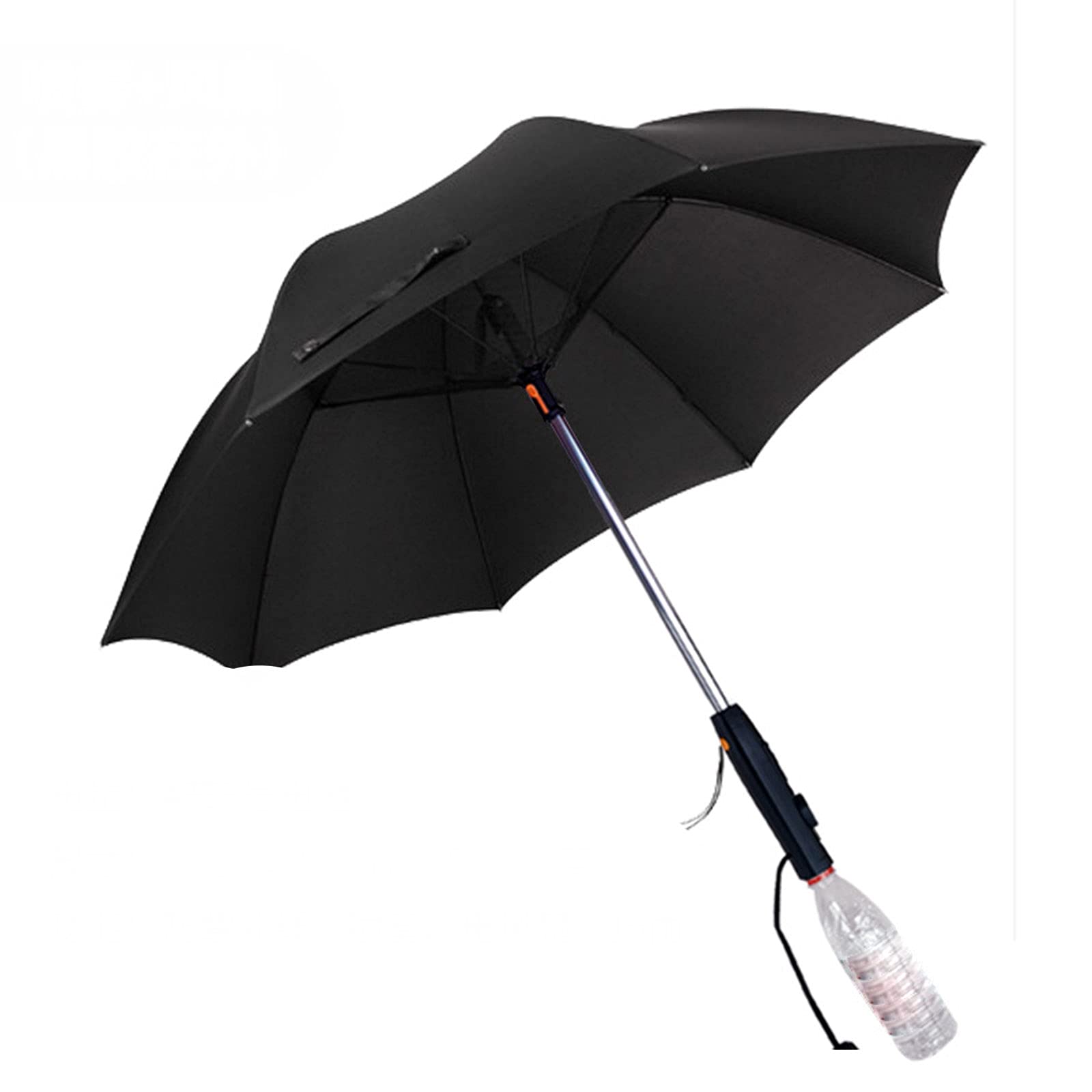 SXLLLX Folding Umbrella with Built-in Fan - Long Handle UV Protection Cooling Umbrella with Battery - Perfect for Golf, Beach, Patio, and Garden Use