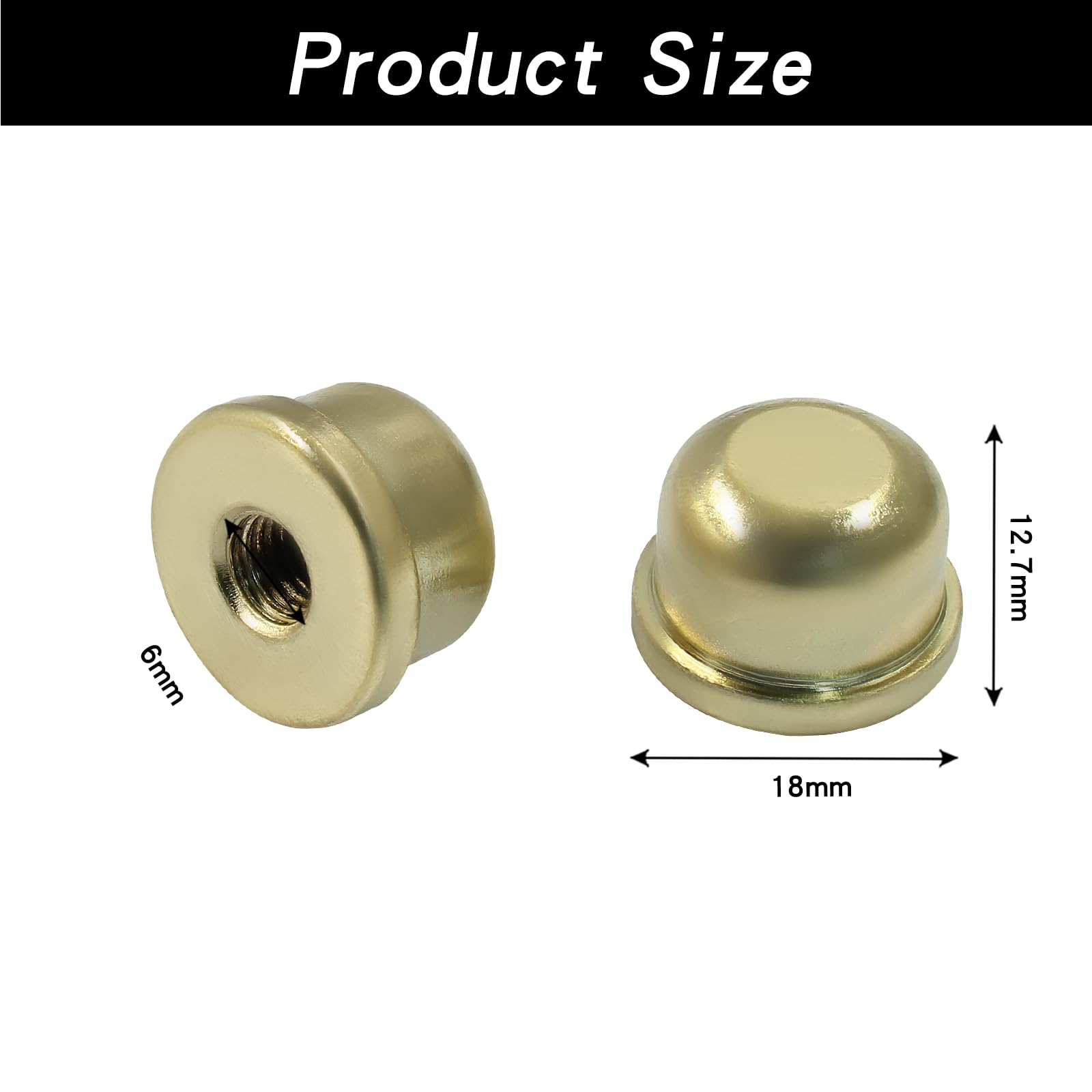 4 Pcs Solid Lamp Finials - 1/4-27 Inch Screw Cap Knob for Lamp Harp Tops (Gold & Silver) | Decorative Lighting Accessories for Table Lamps, Floor Lamps & Chandeliers