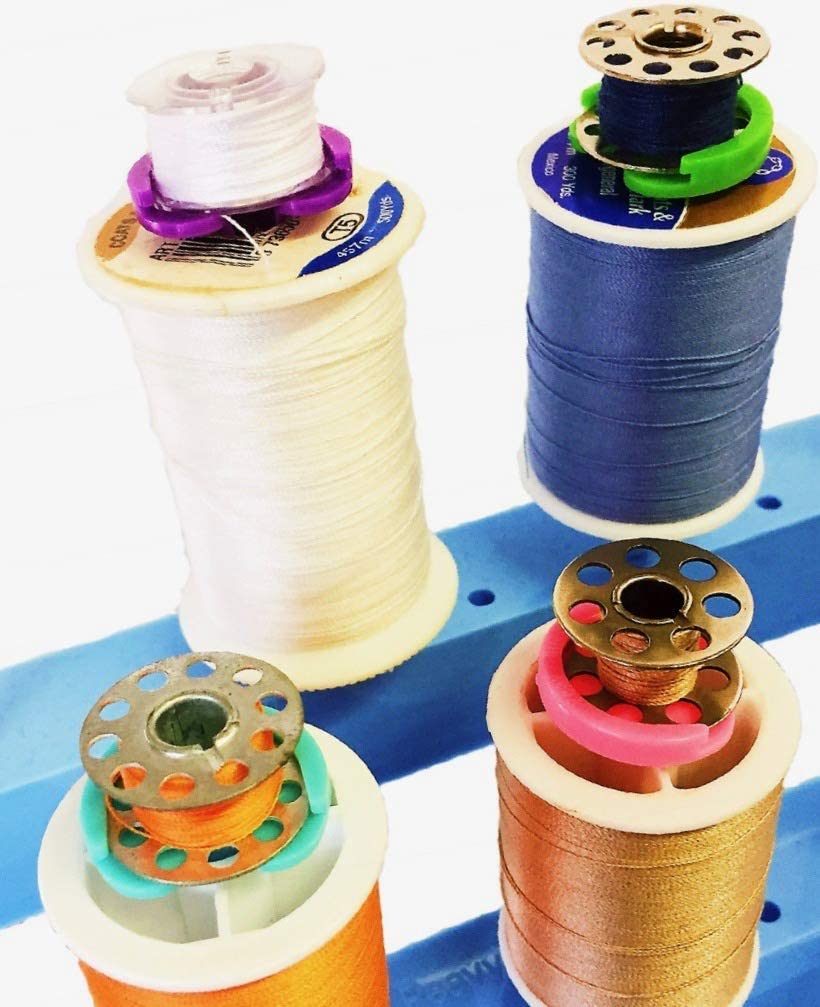 PeavyTailor 20-Pack Small Sewing Bobbin Clips - Colorful Thread Holder & Accessory Tool #7 for Quilting, Embroidery & Crafting Projects