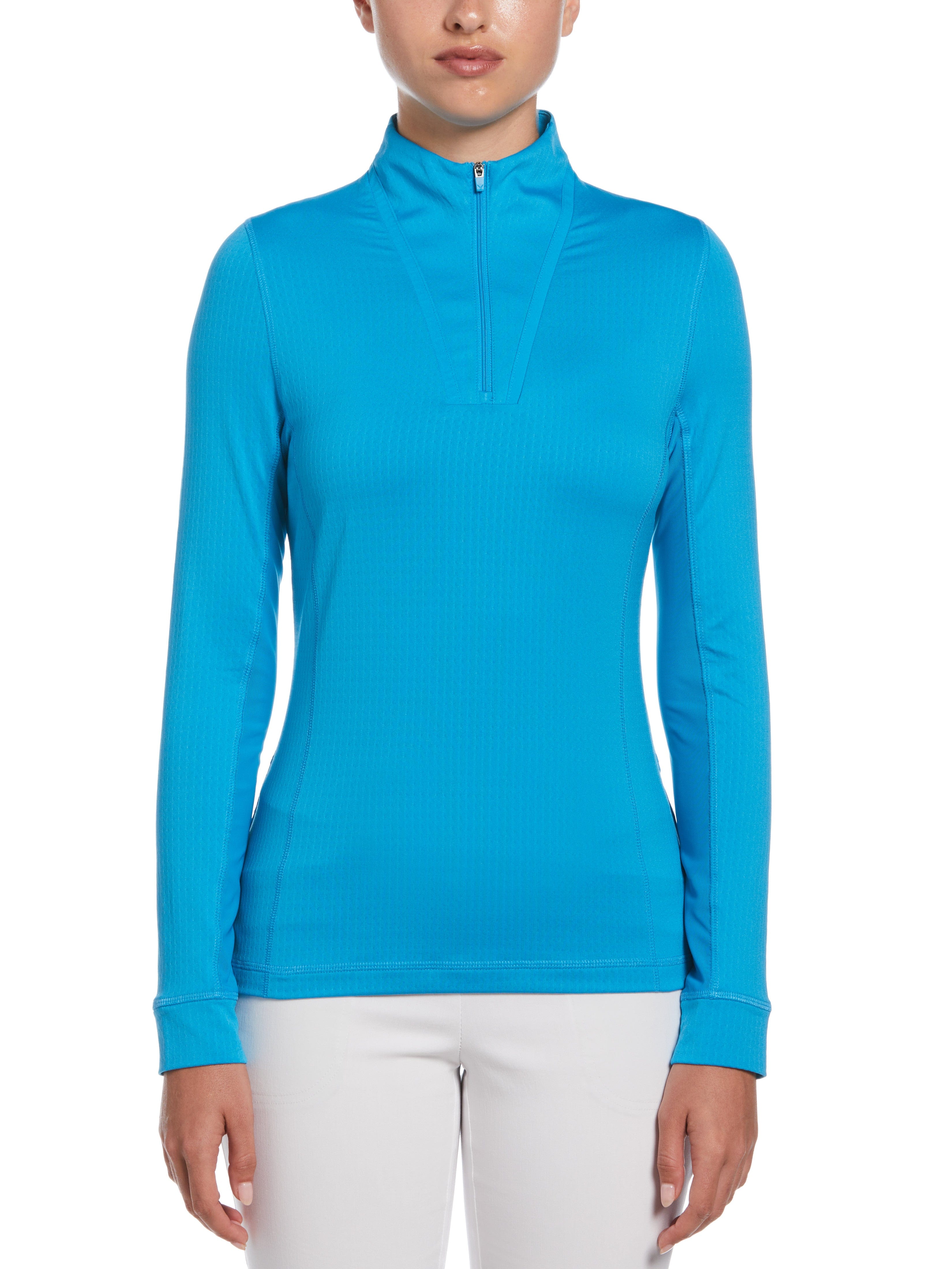 Women's 1/4 Zip Seamless Long Sleeve Workout Top - Comfortable & Breathable for Yoga, Running & Gym