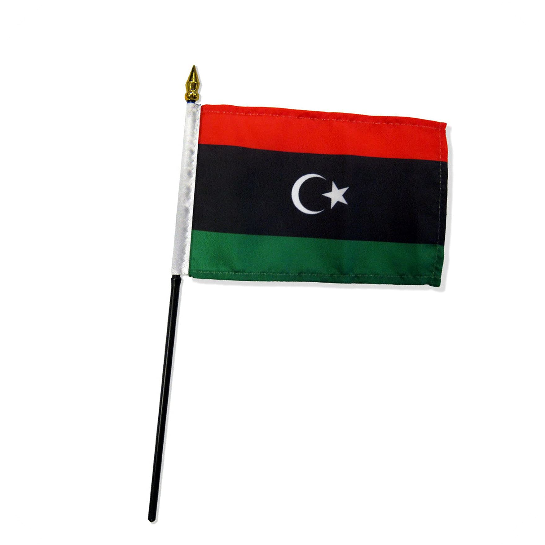 Libya Kingdom 4x6 Inch All-Weather Flag - Durable Indoor/Outdoor Desk, Table, Wall & Stick Banner for Home, Office, Parties & Events (TR00495WI)