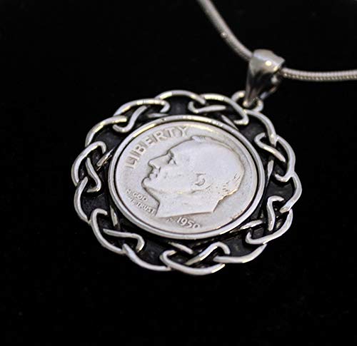Vintage 1957 Rhodium Plated Pendant Necklace - Elegant Birthday Gift for Women - Perfect for Anniversaries, Special Occasions & Everyday Wear